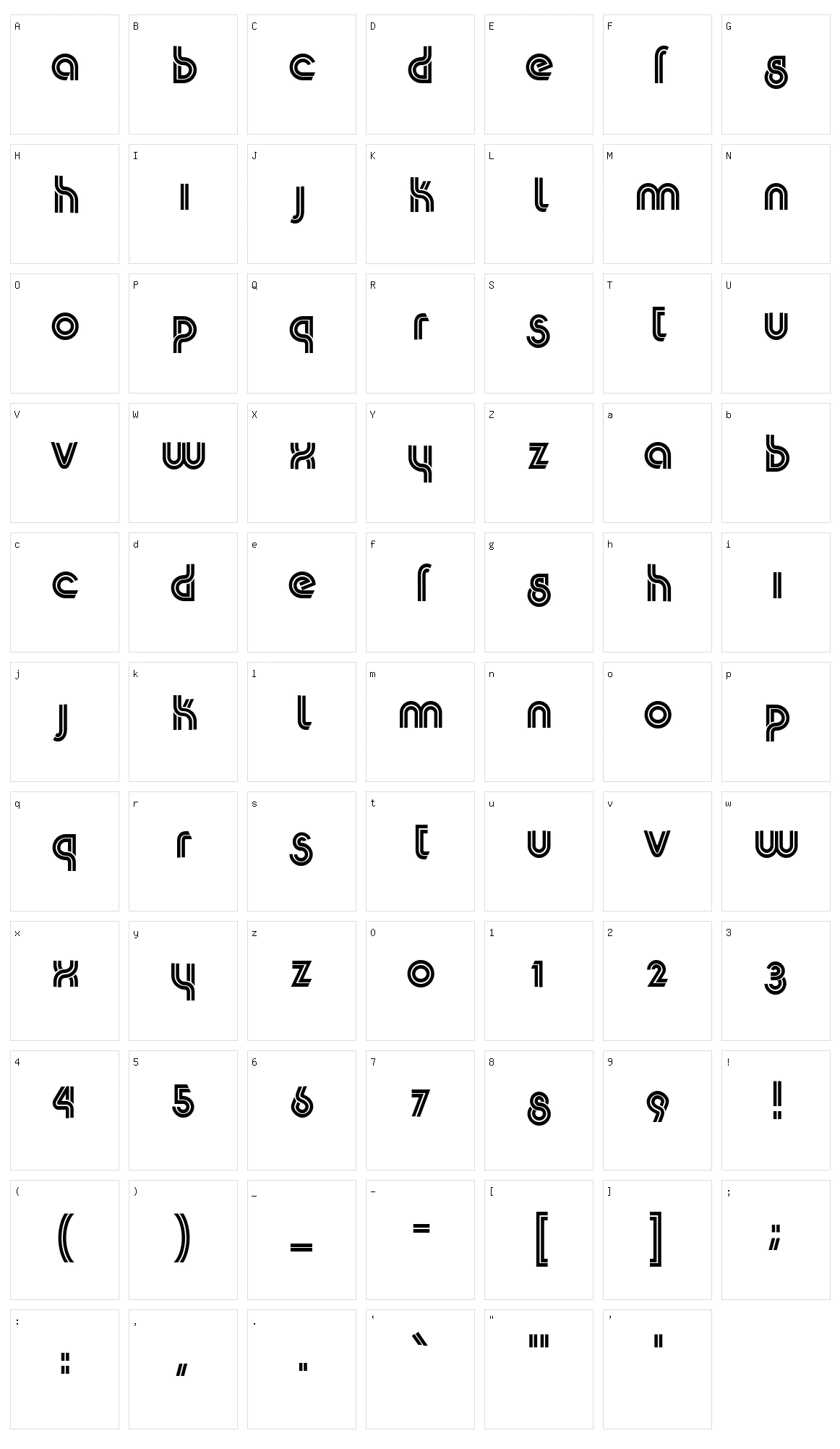 K22 Plural Character Set