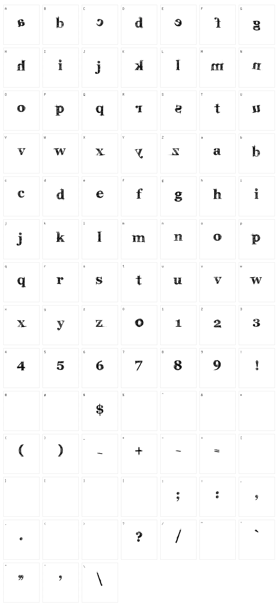 Karabine Character Set