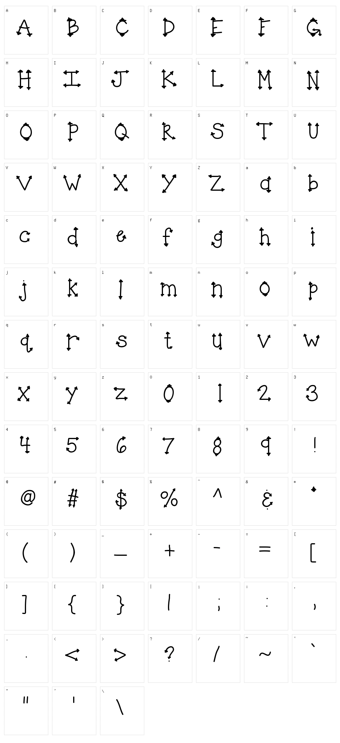 KB Her Highness Character Set