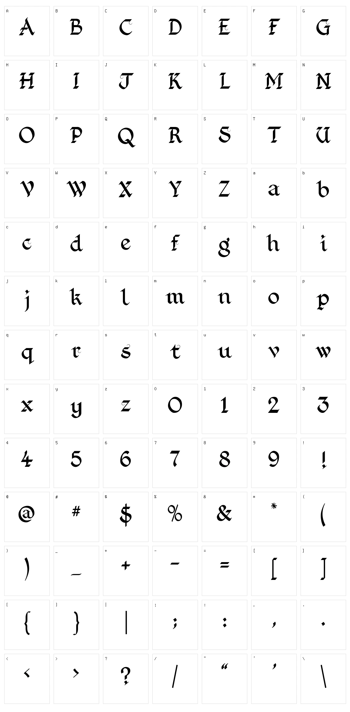 Kingthings Foundation Character Set