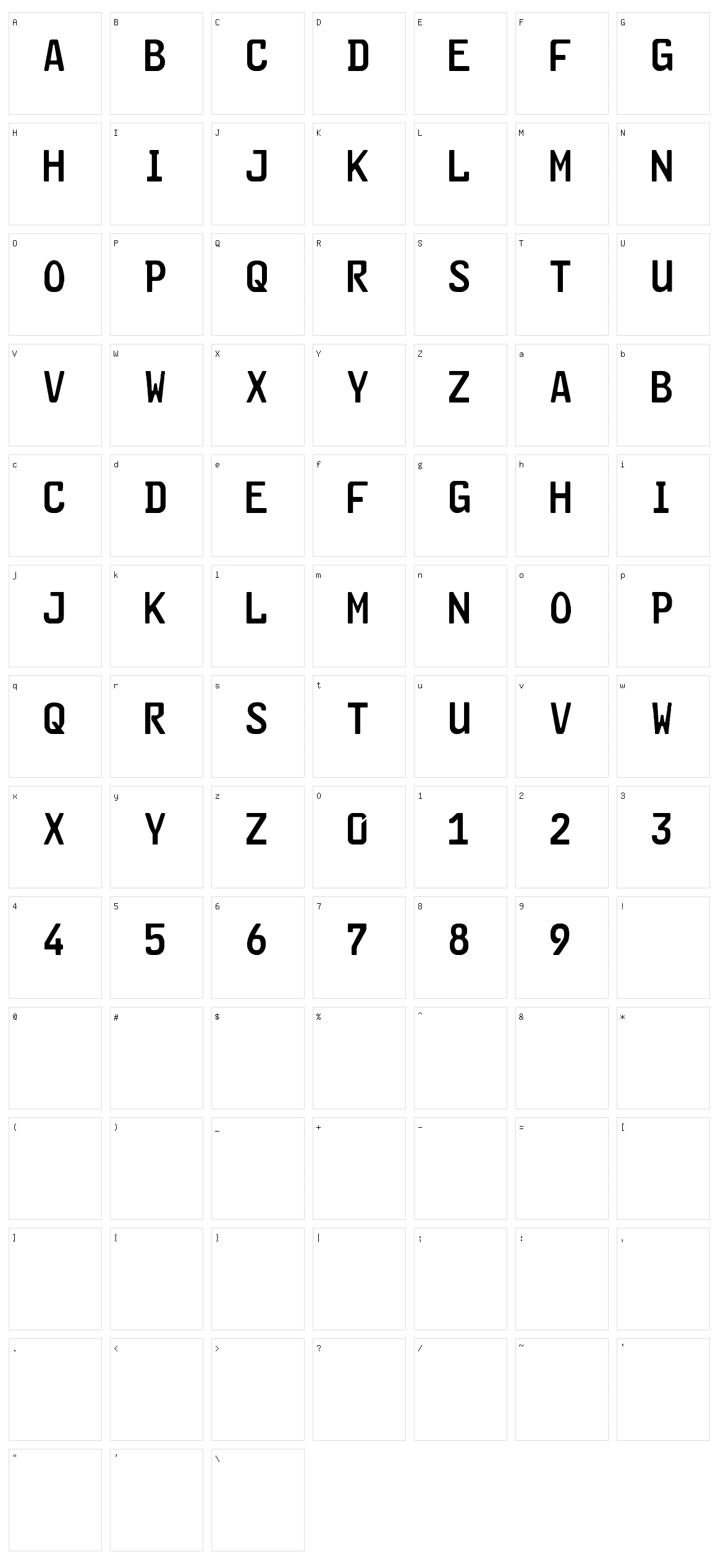 Kraftfahrzeugkennzeichen Character Set