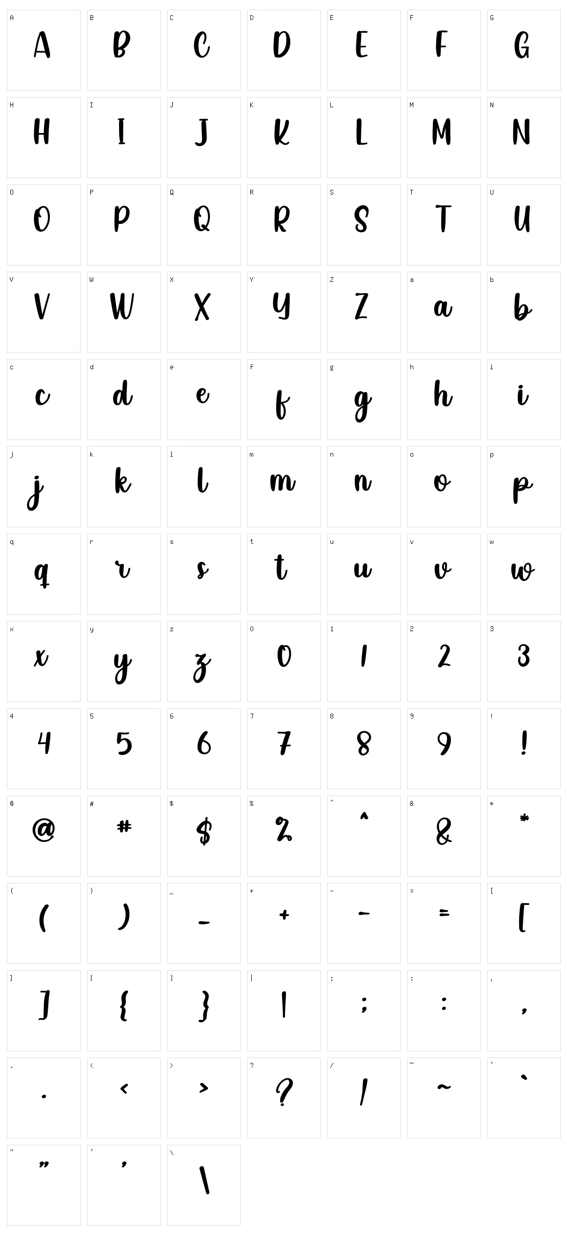 Sweet Simple Character Set