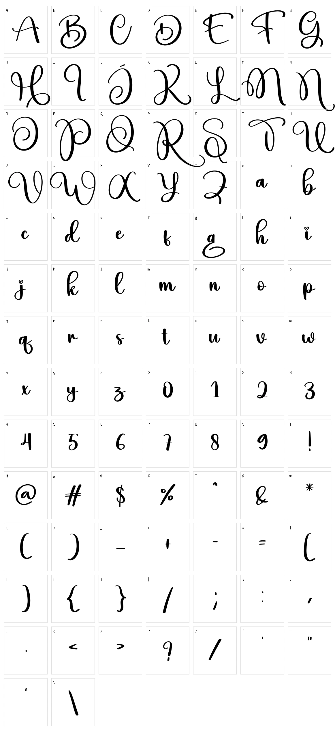 Digital Character Set