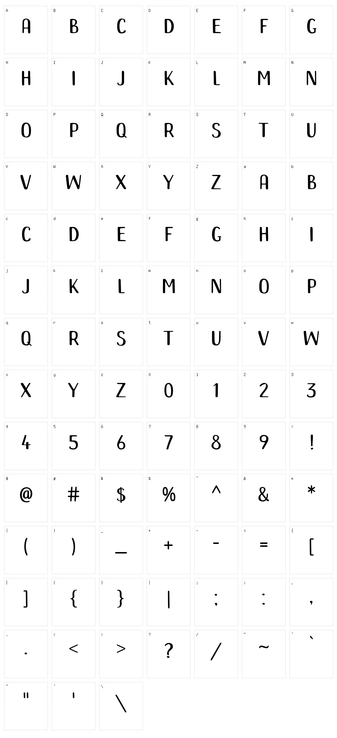 Mango Chutney Character Set