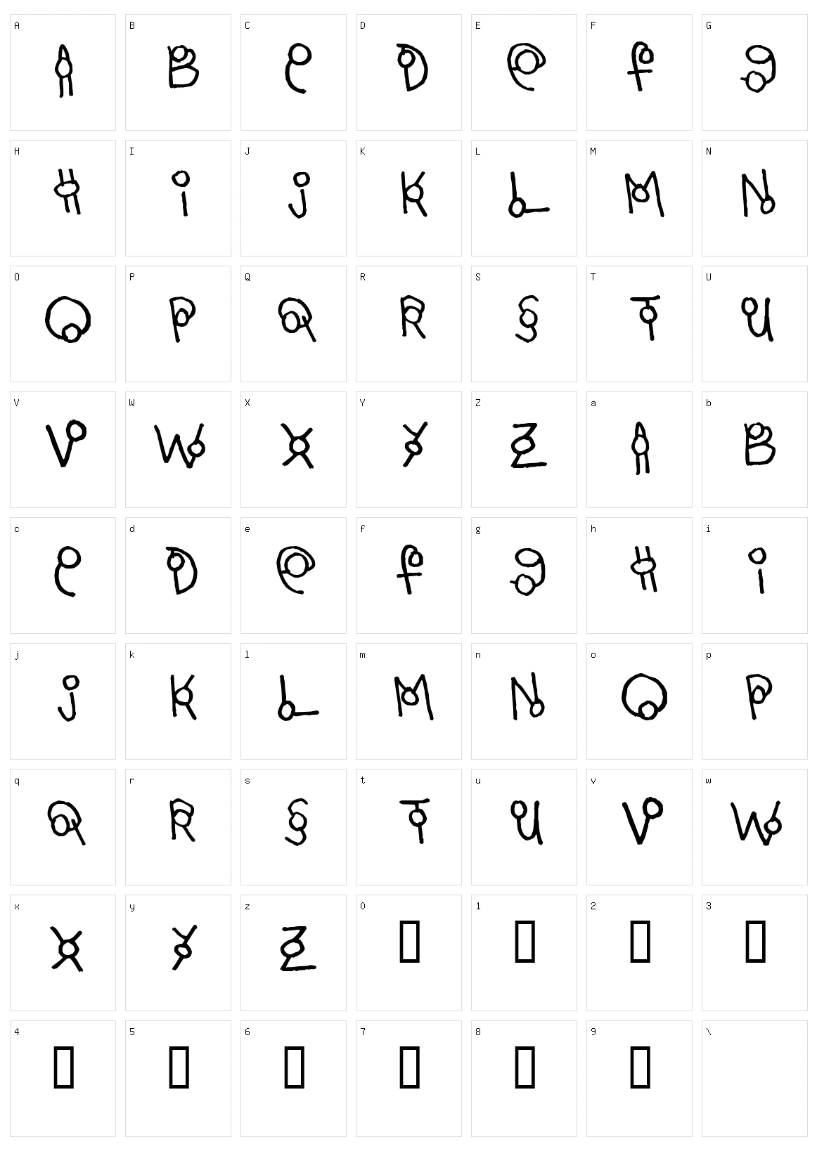 Martini Olive Character Set