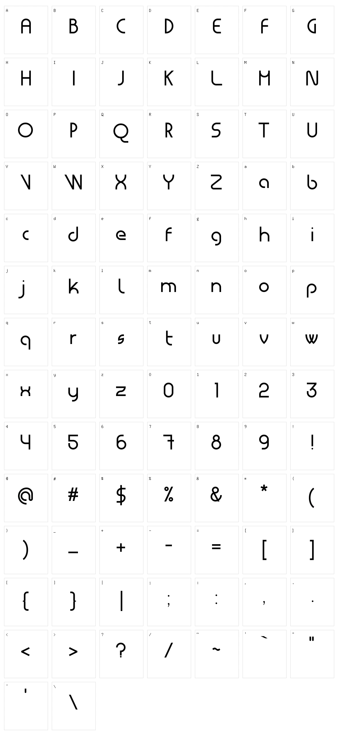 Masiode Character Set