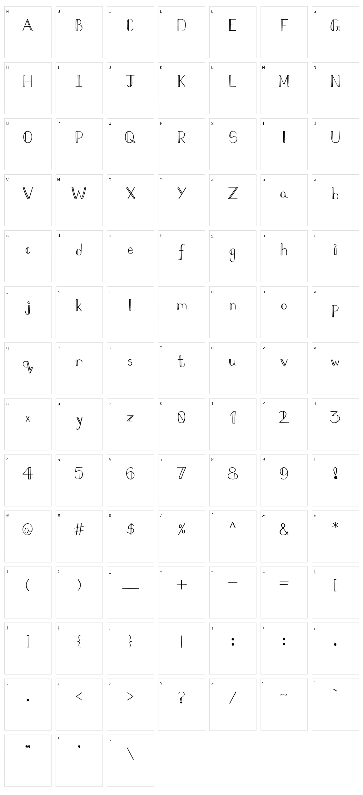 MBB Doubleline Character Set