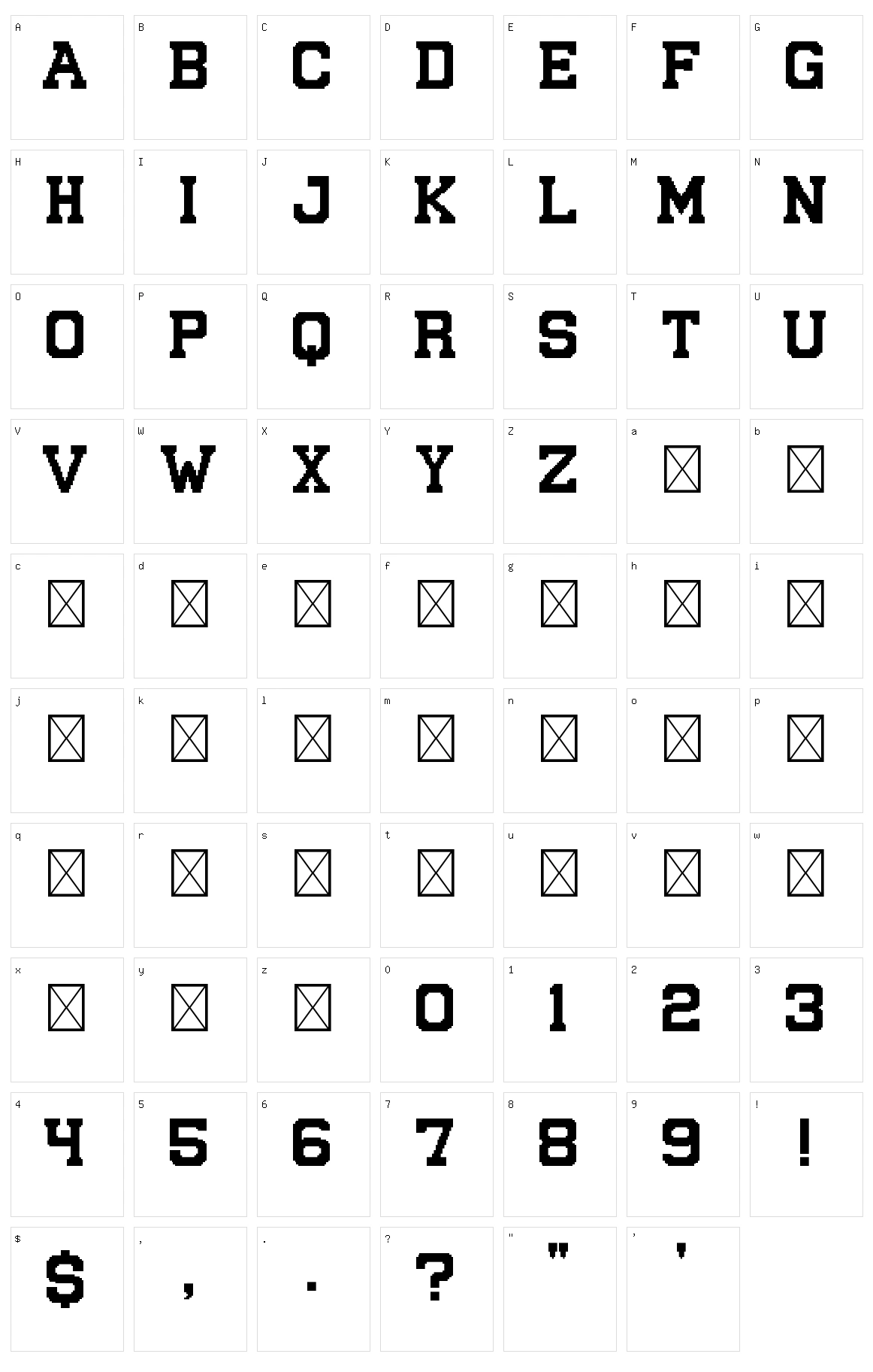 Meatloaf Character Set