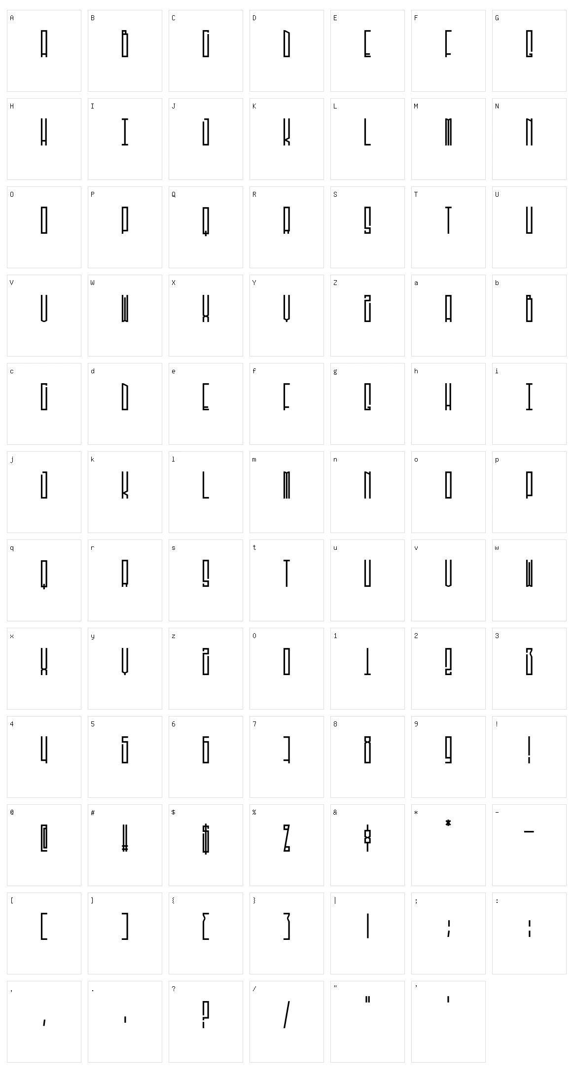 Meganek Character Set