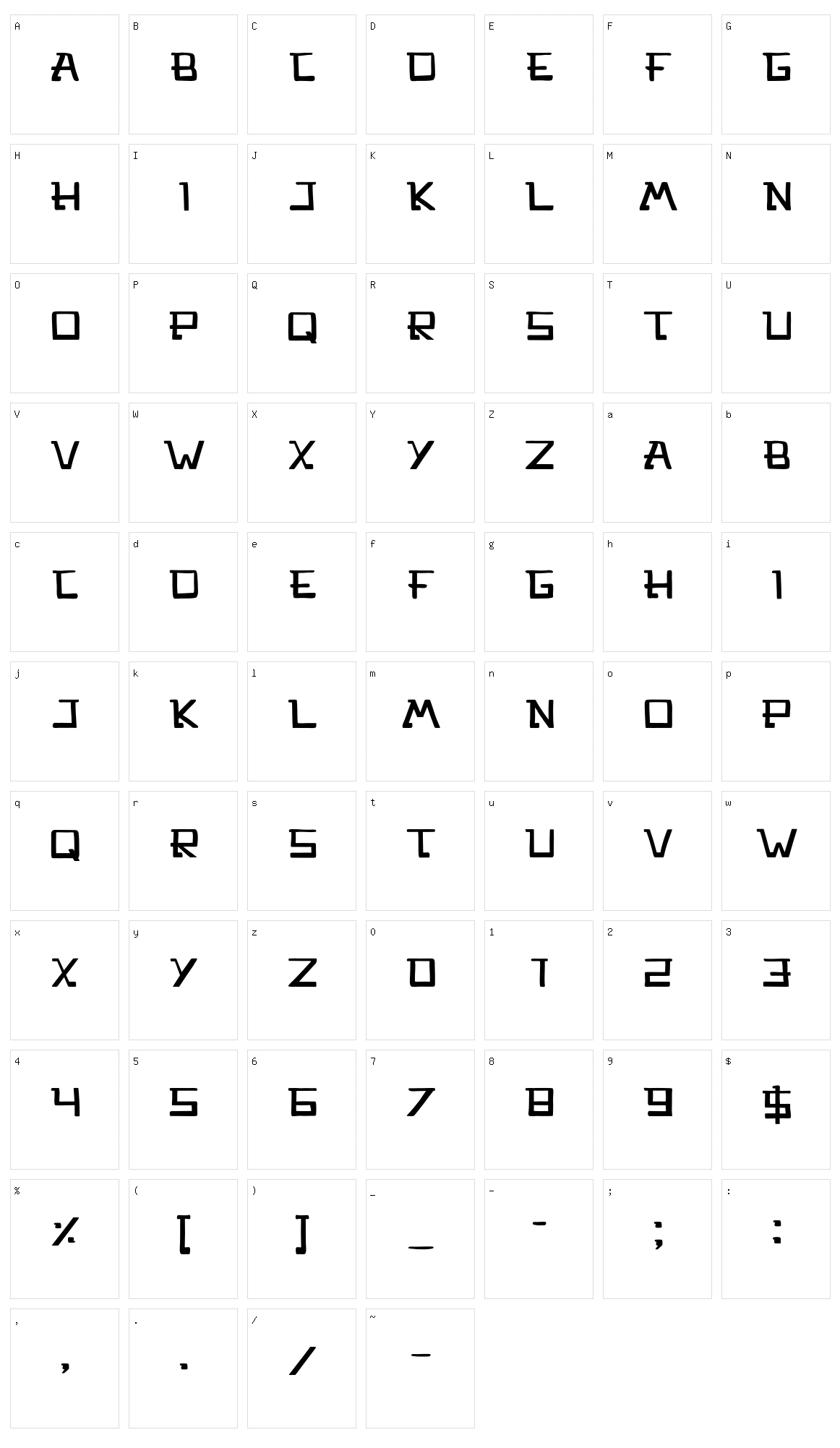 Mercado Character Set