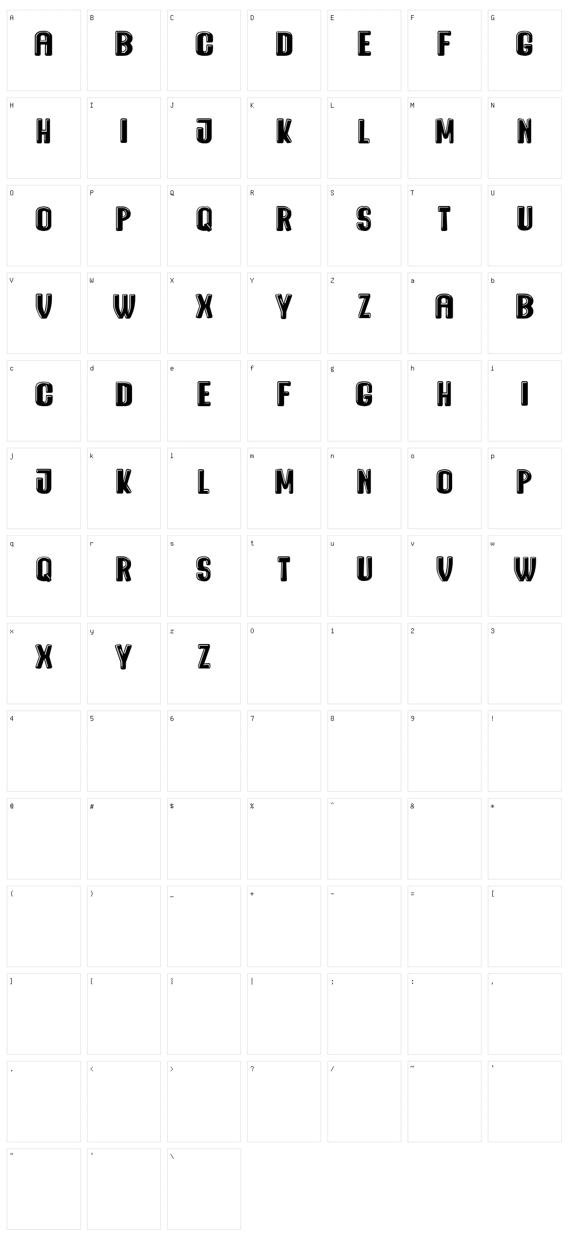 Mercedes Character Set