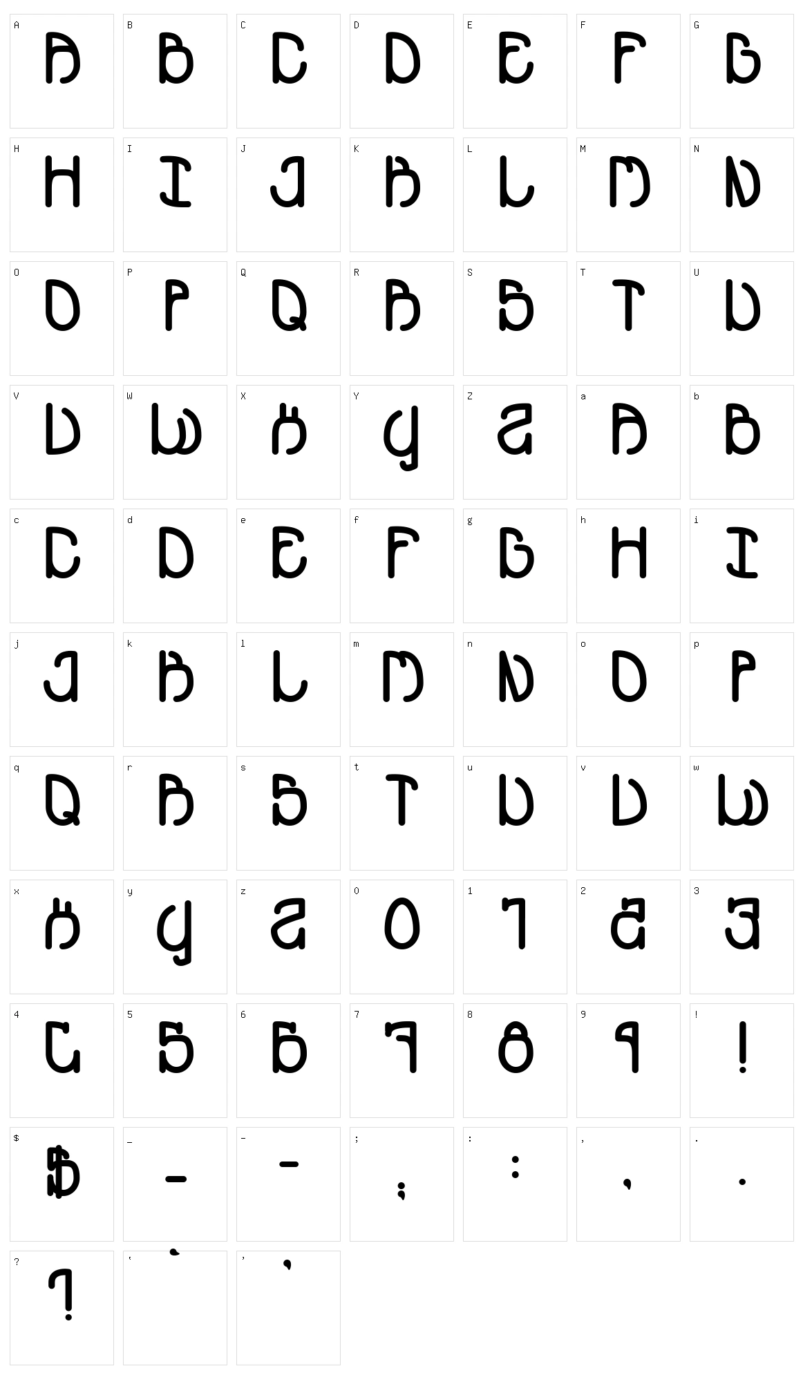 Metropolis Character Set