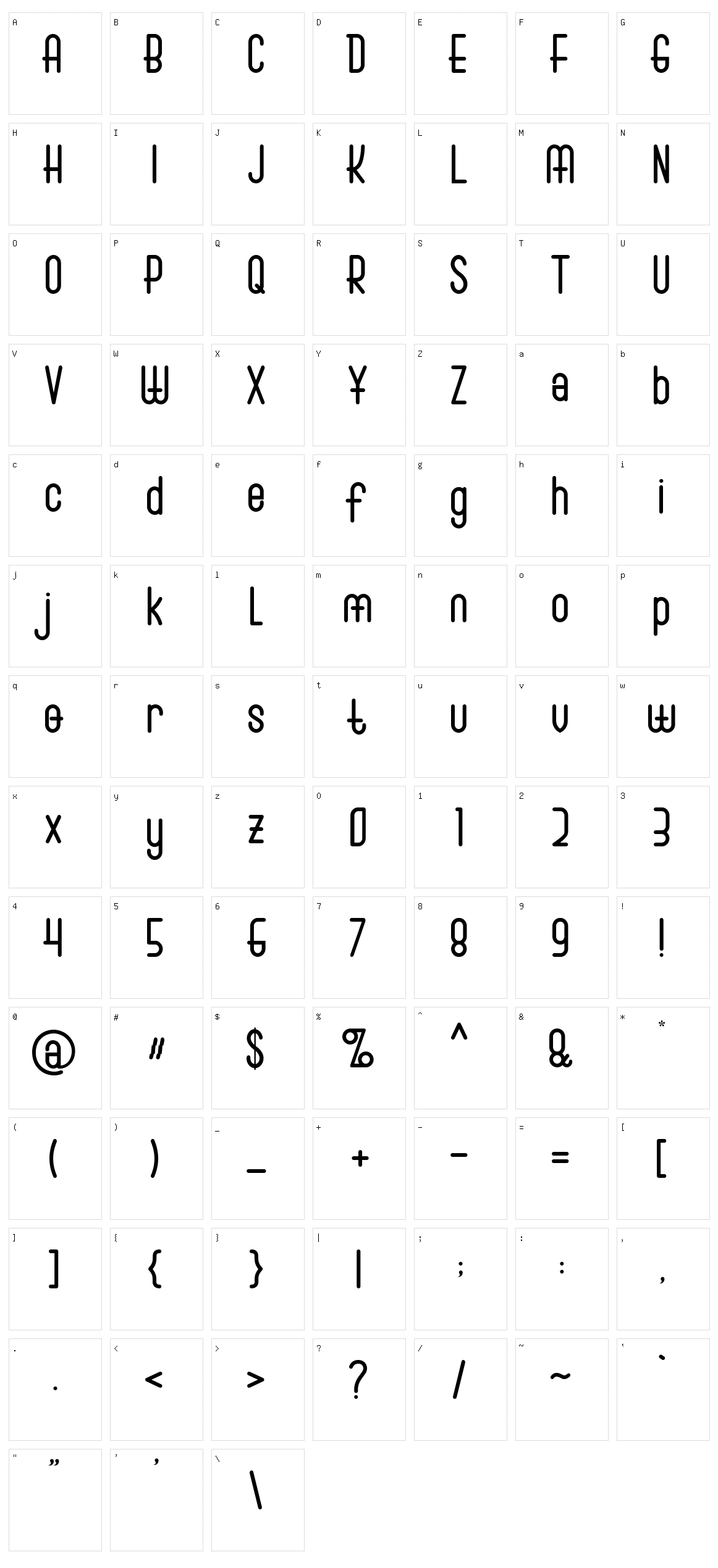 Michigan Character Set