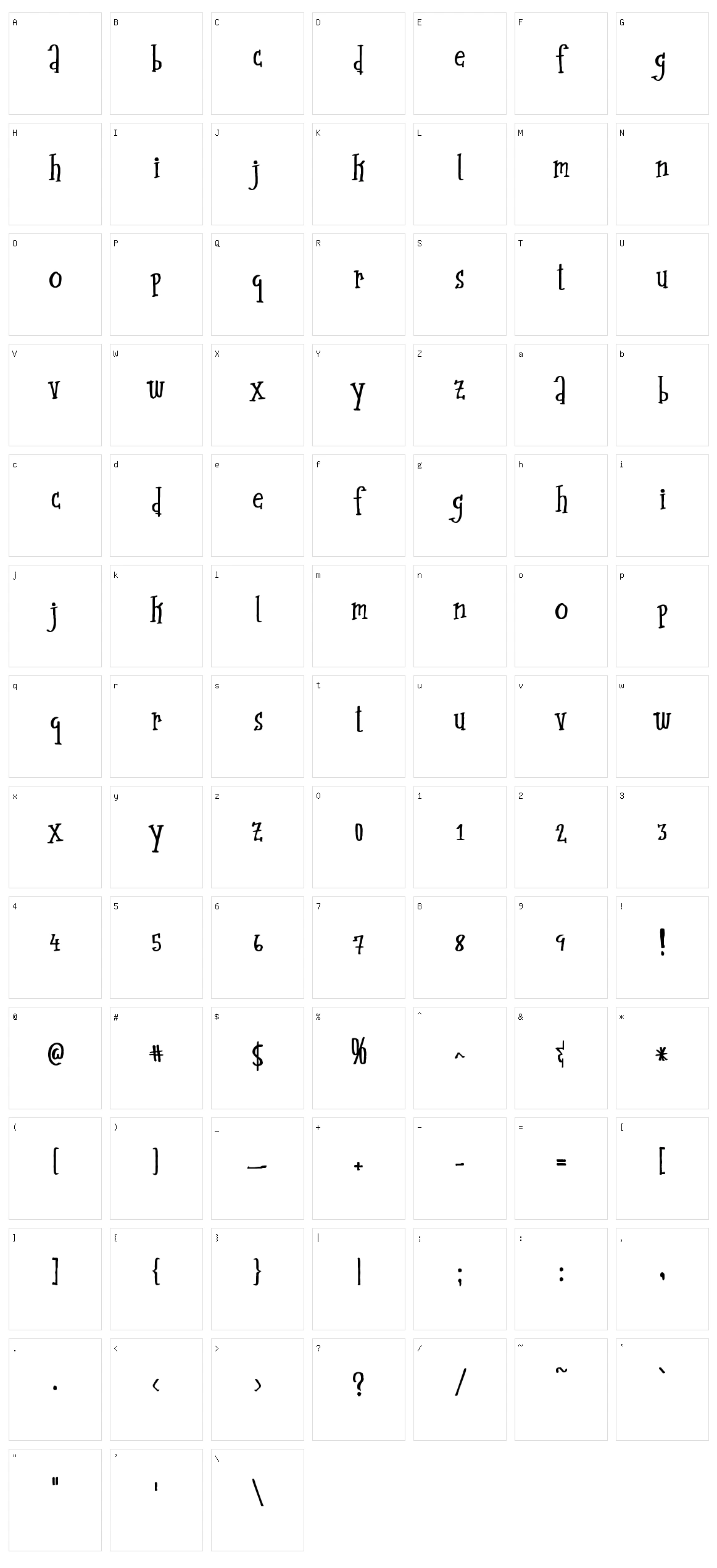 Midcentury Character Set