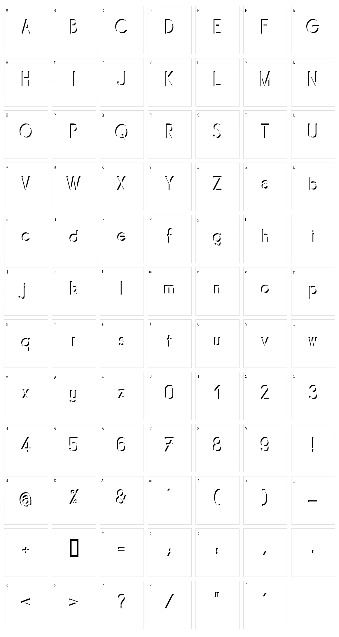 Mirage Character Set