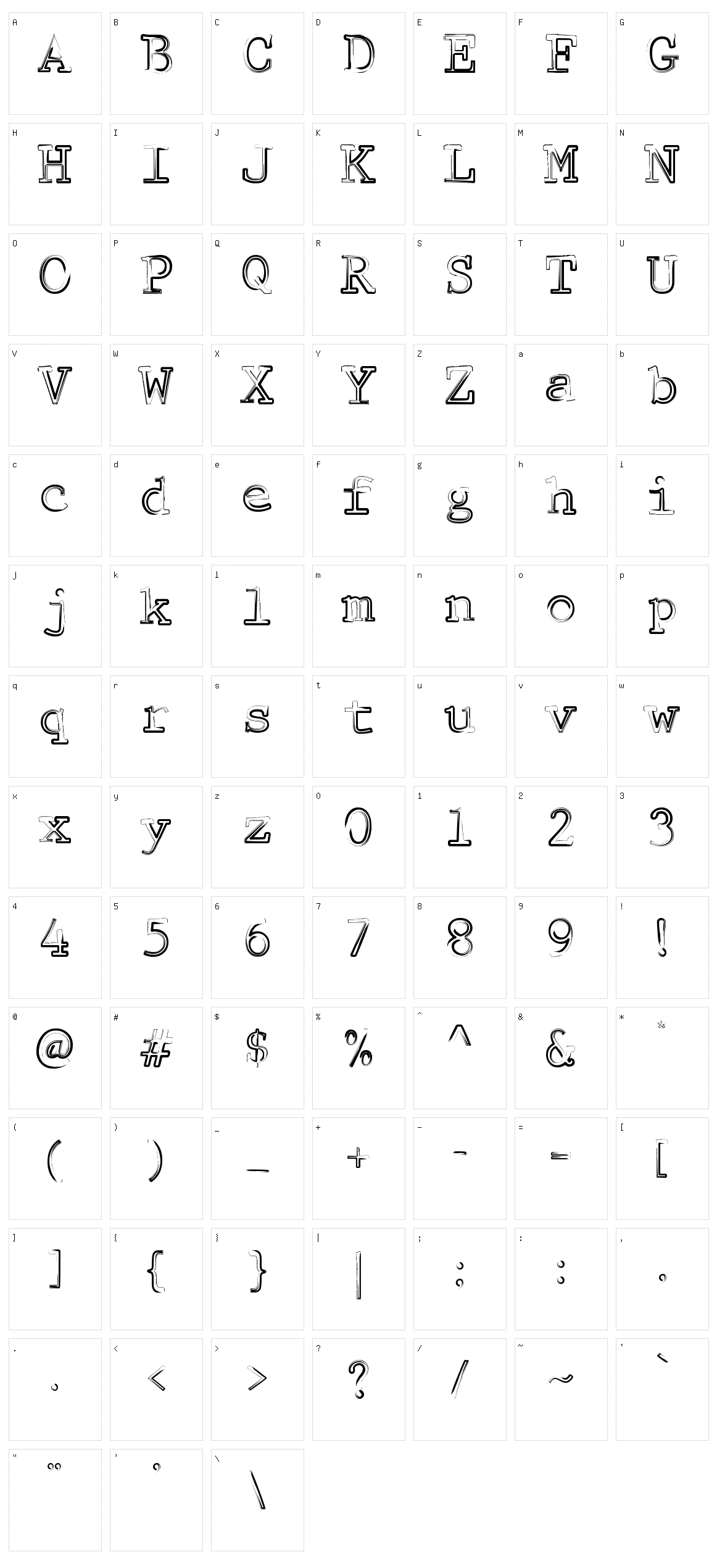 Misty Morning Character Set