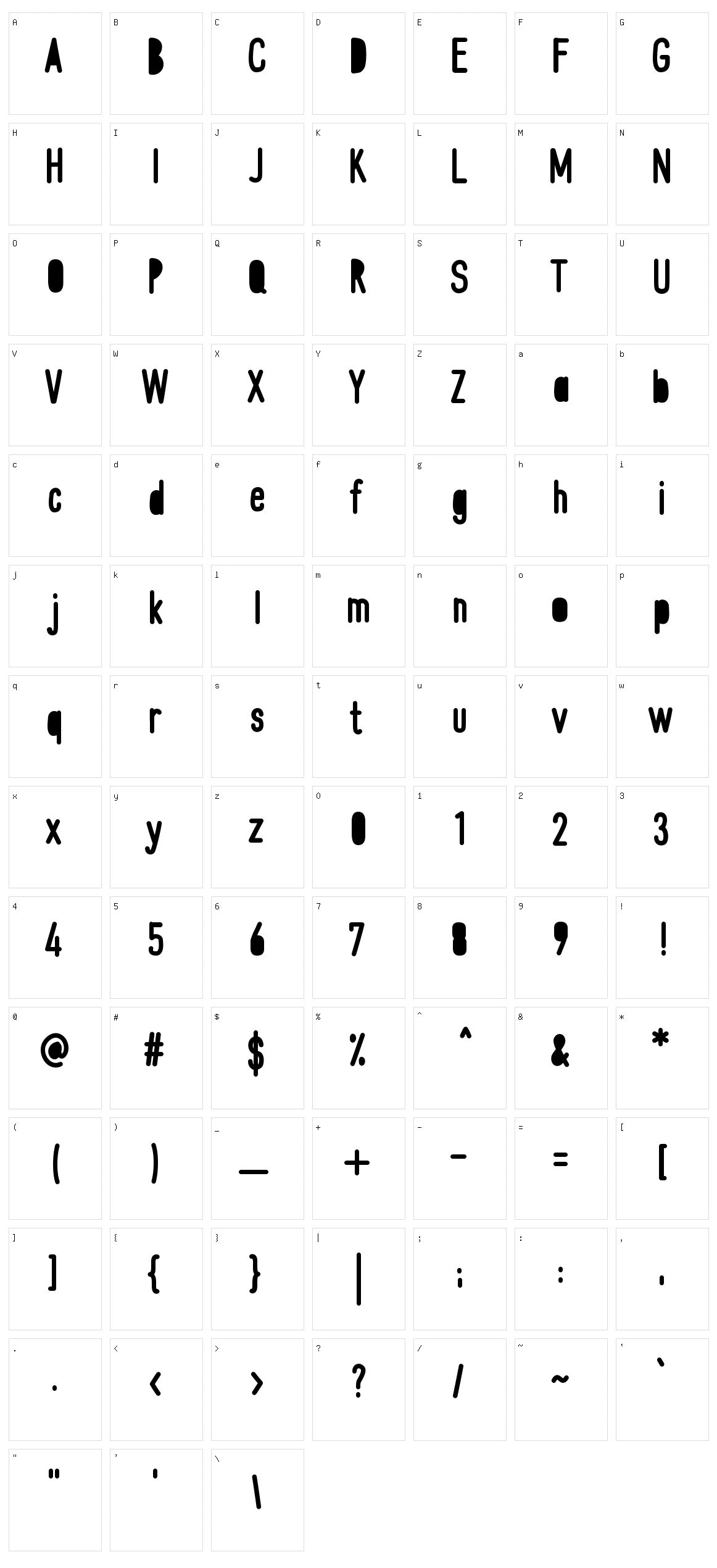 Mix Jib Character Set