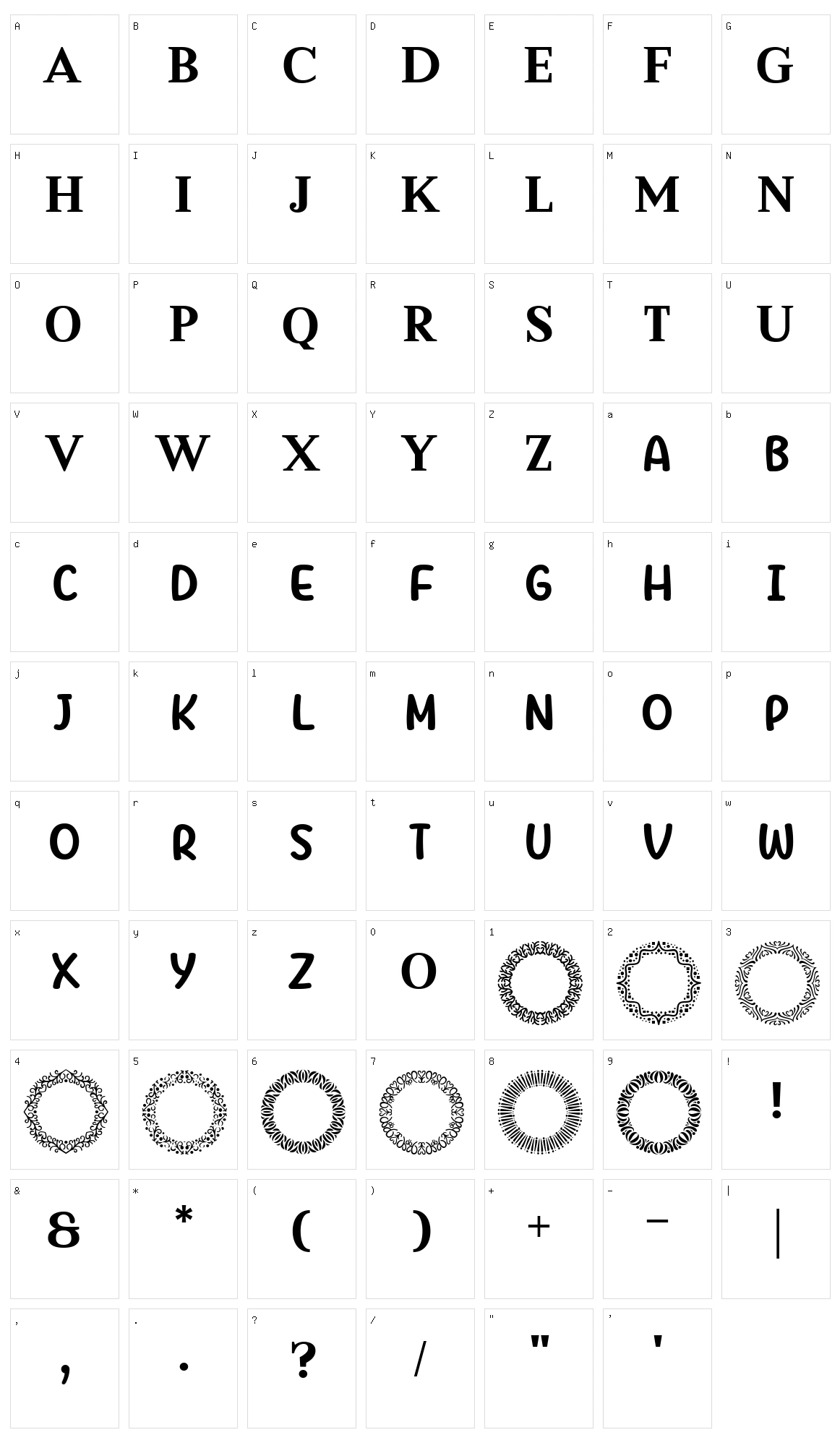 MOG Rhythm Character Set