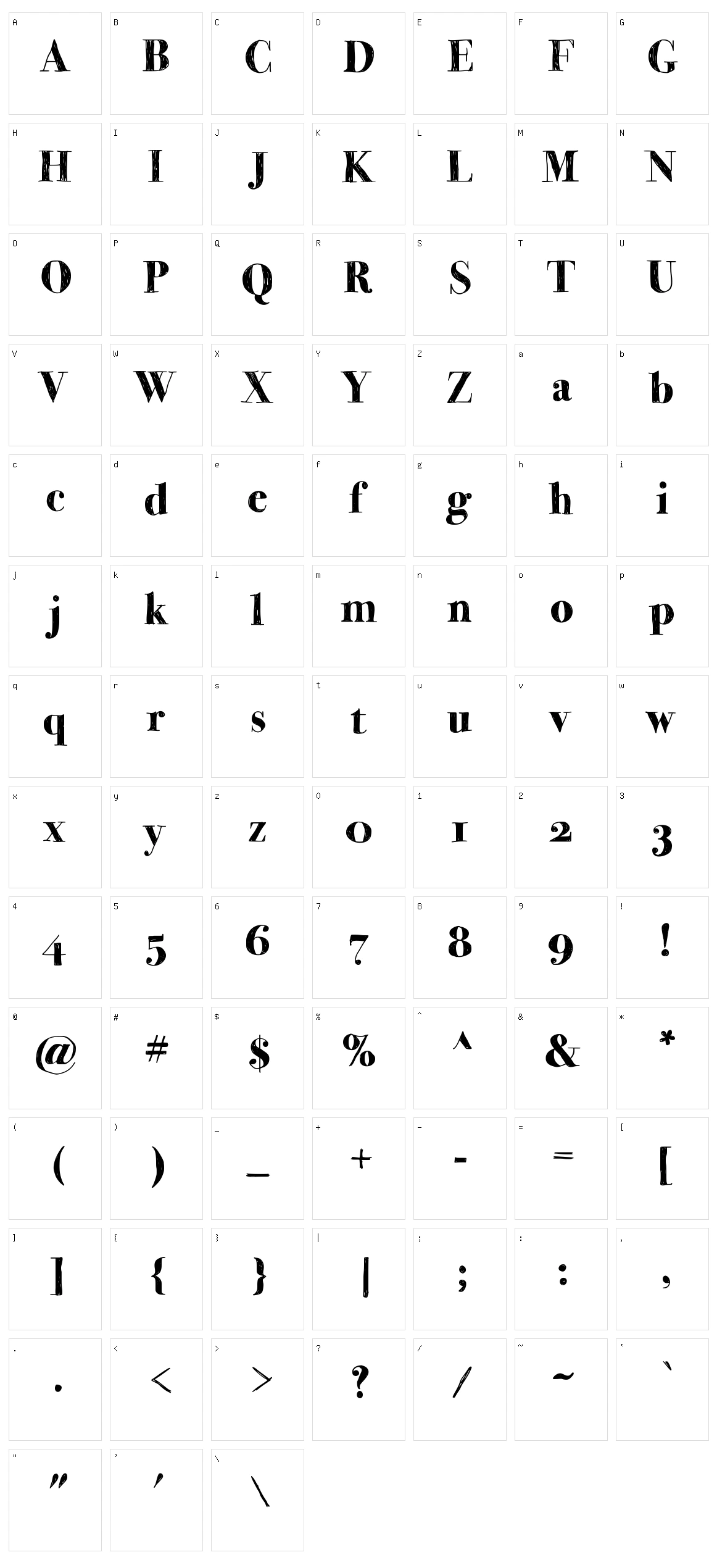 Moms Diner Character Set