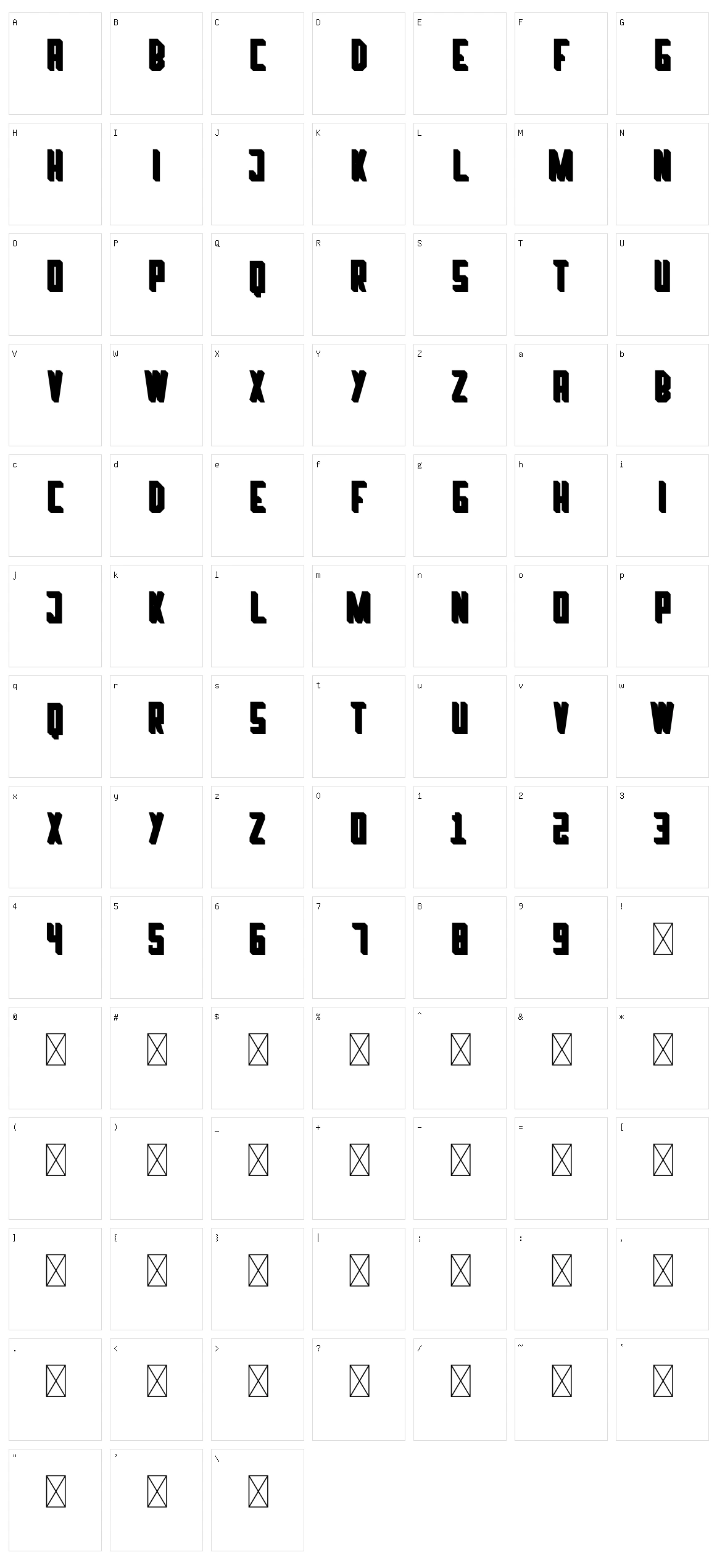 Mundial Character Set