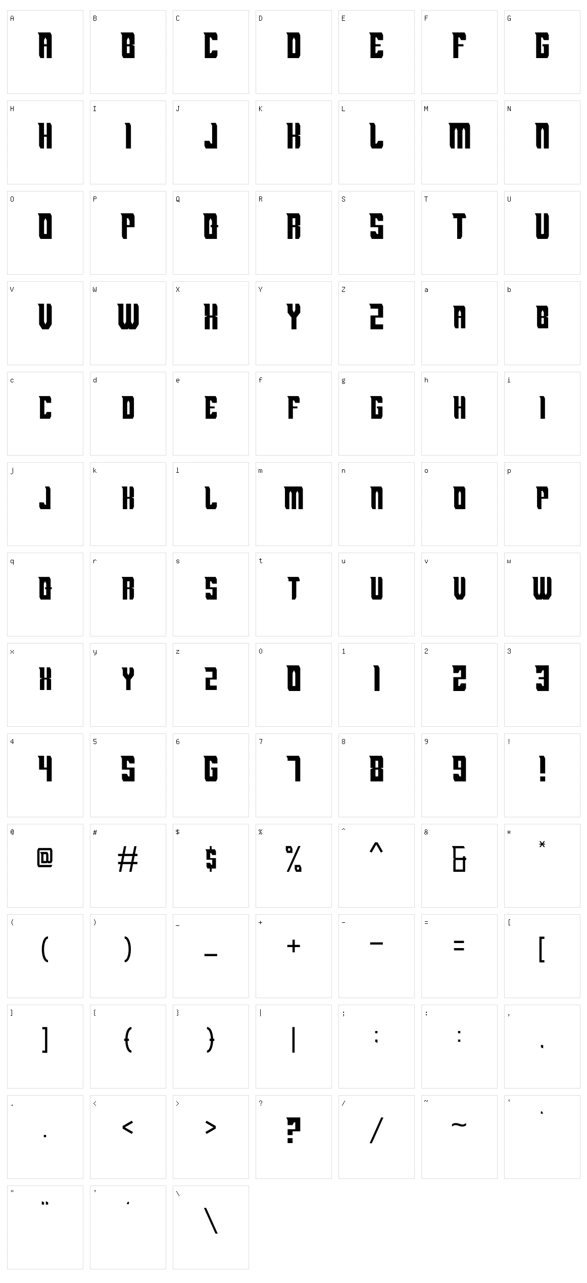 Muntela Character Set