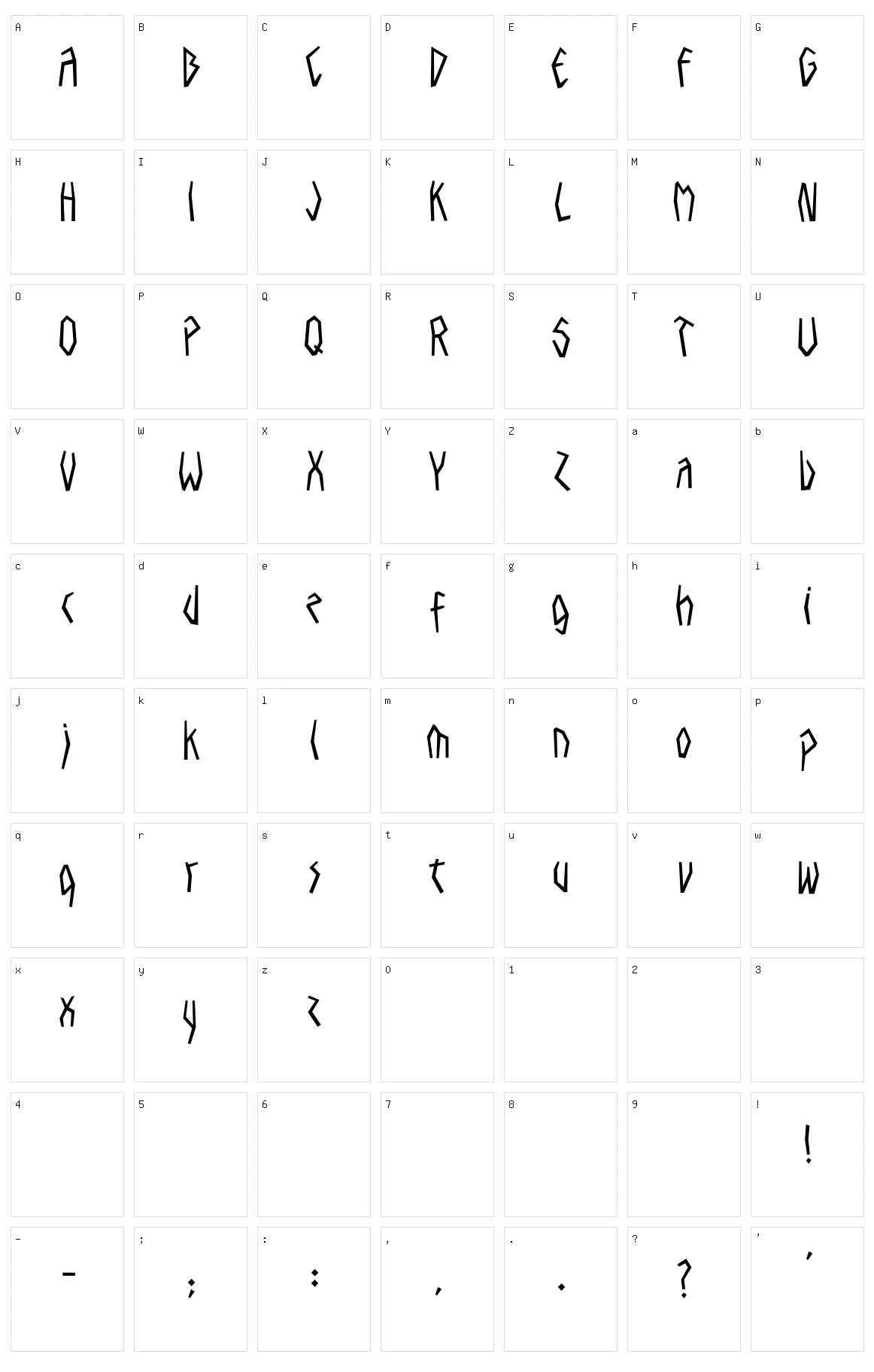 Murdja Character Set