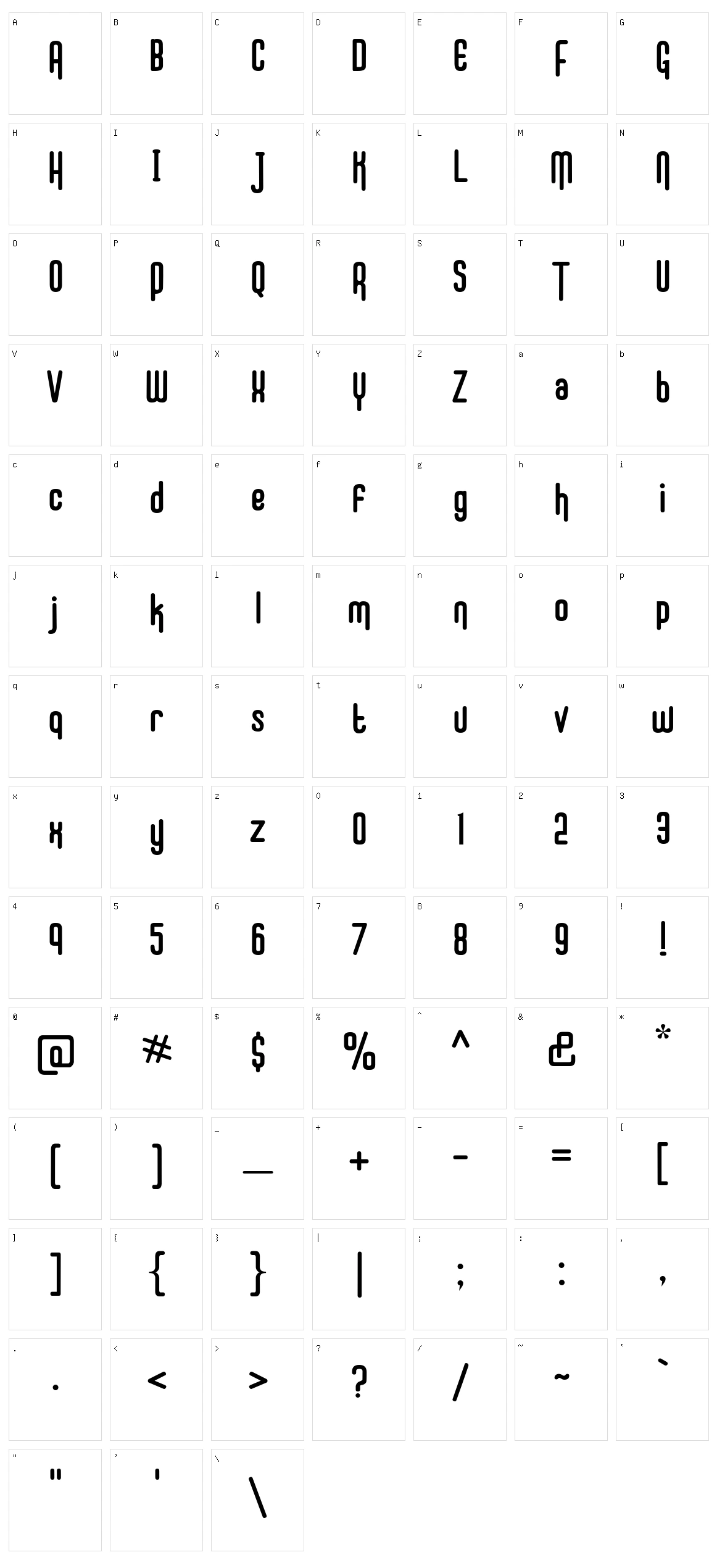 Mychellow Character Set