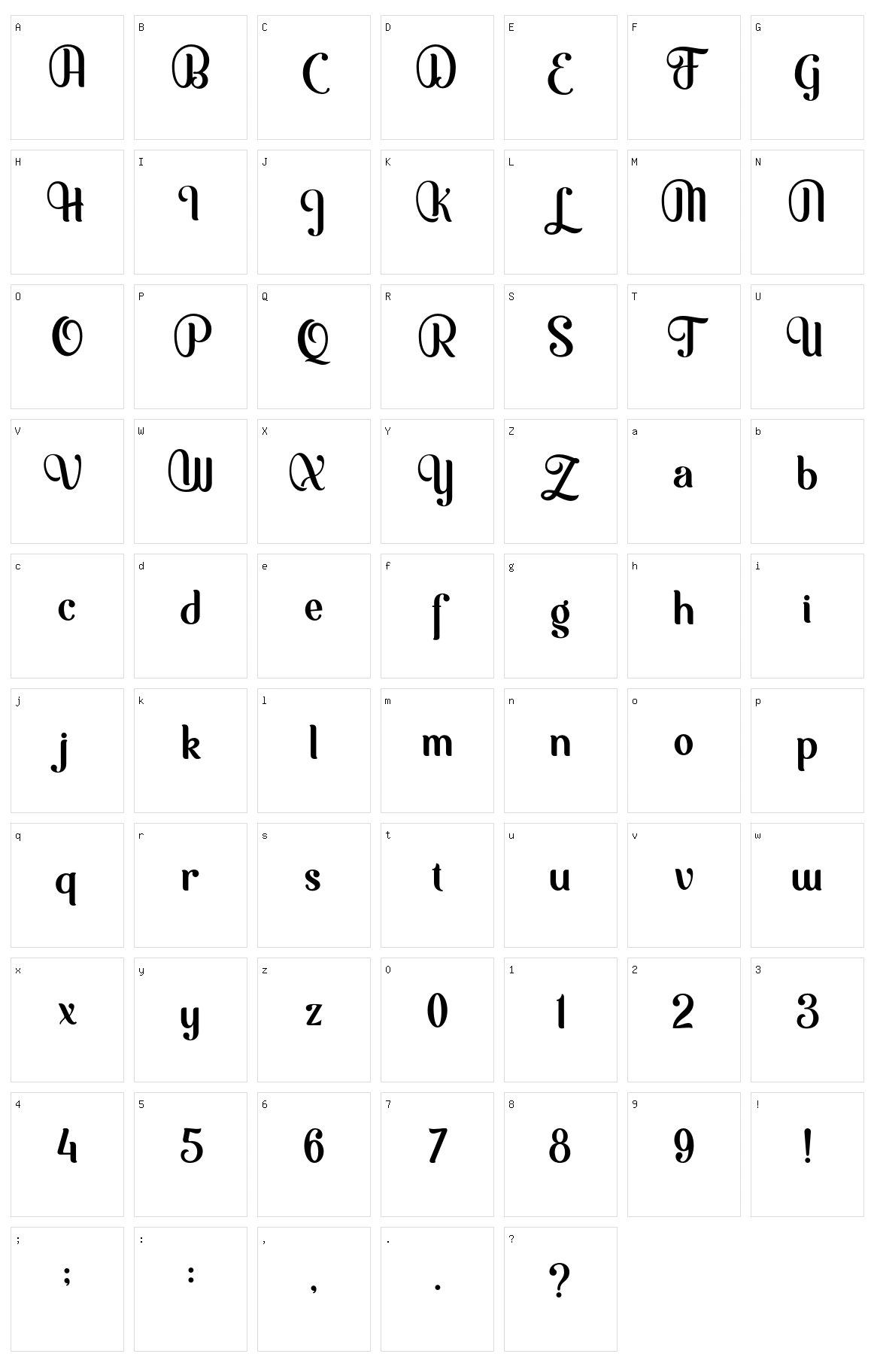 MÃ¶fita Character Set