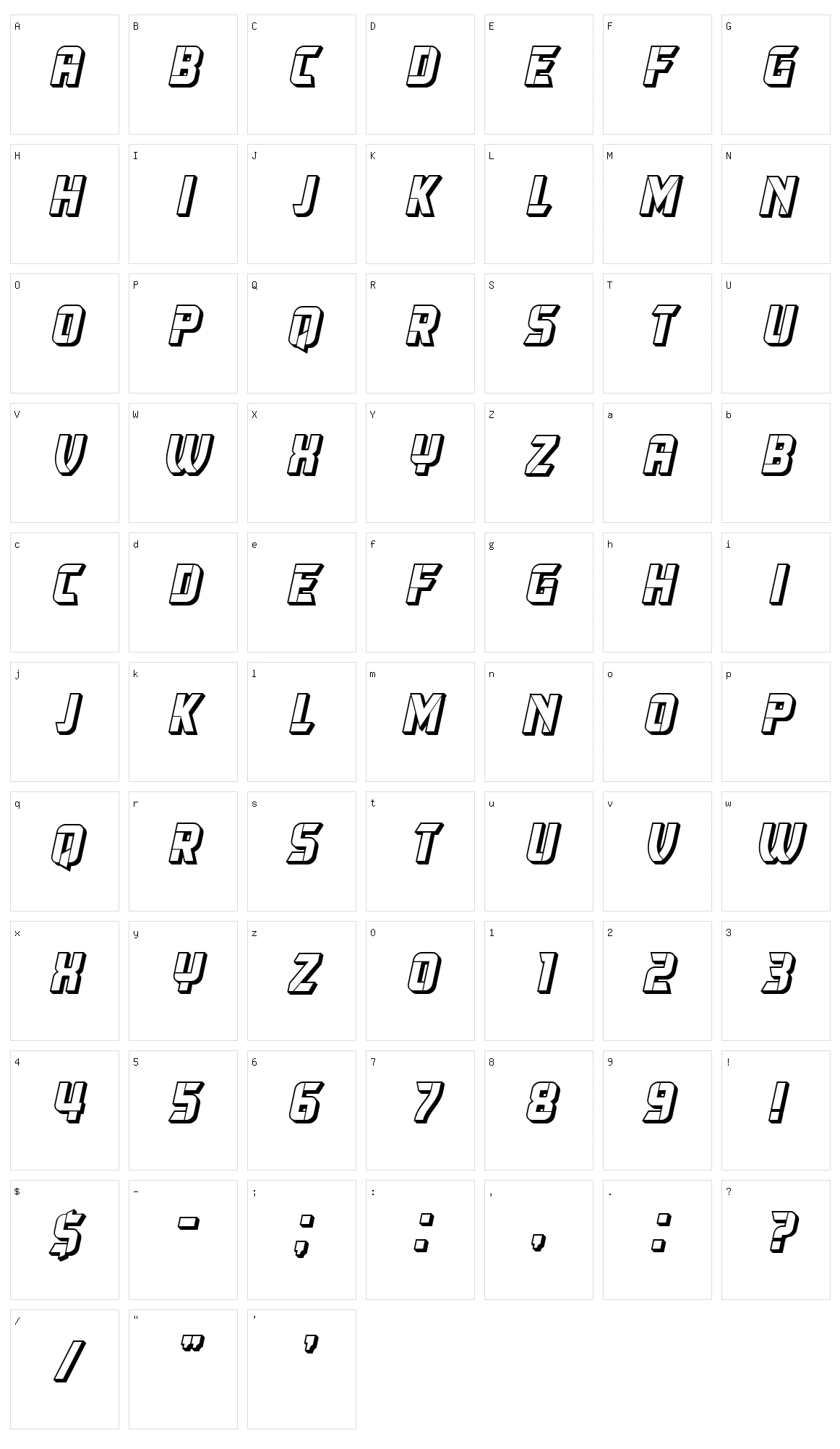 Napolitanica Character Set