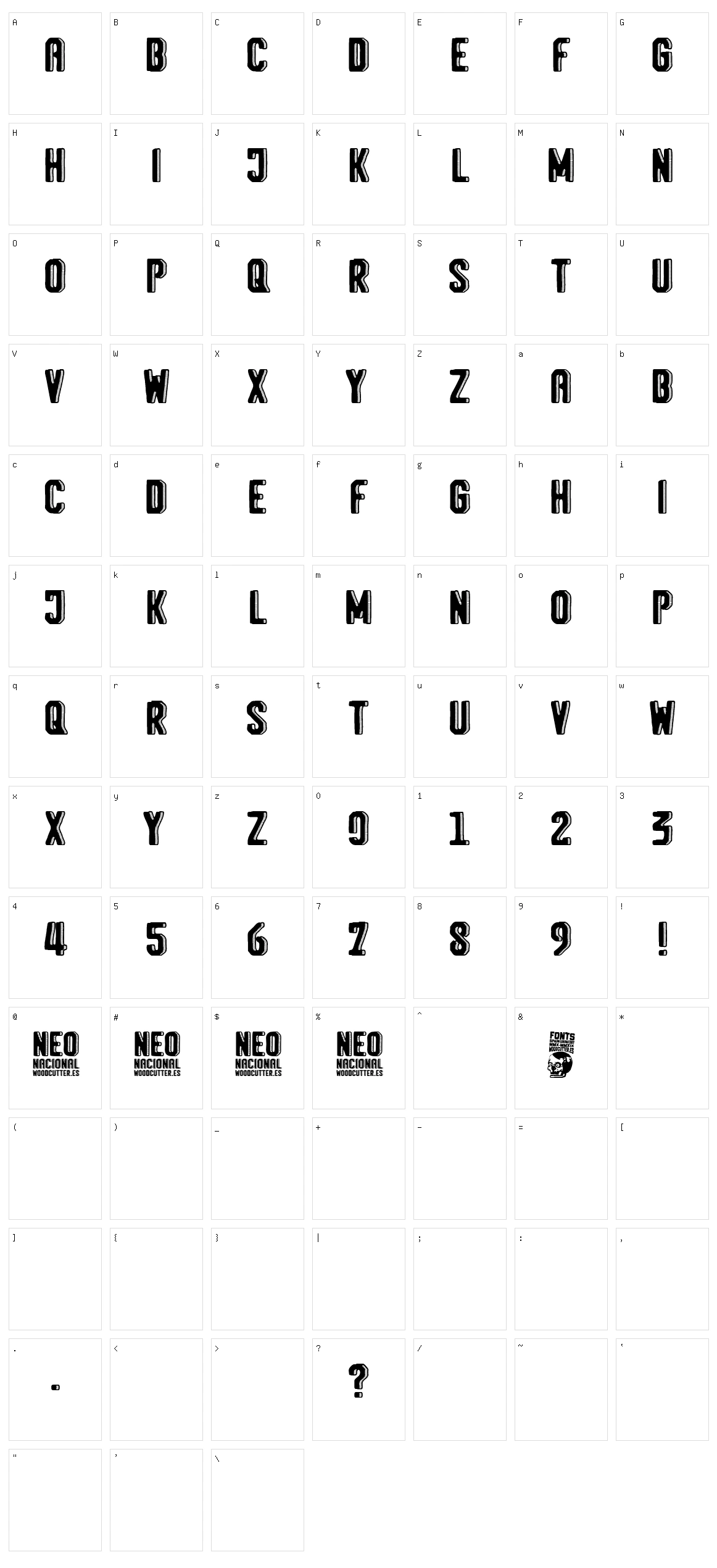 Neo Nacional Character Set