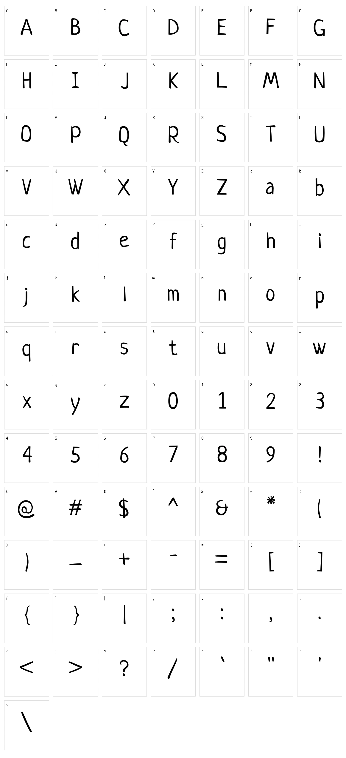 Neucha Character Set