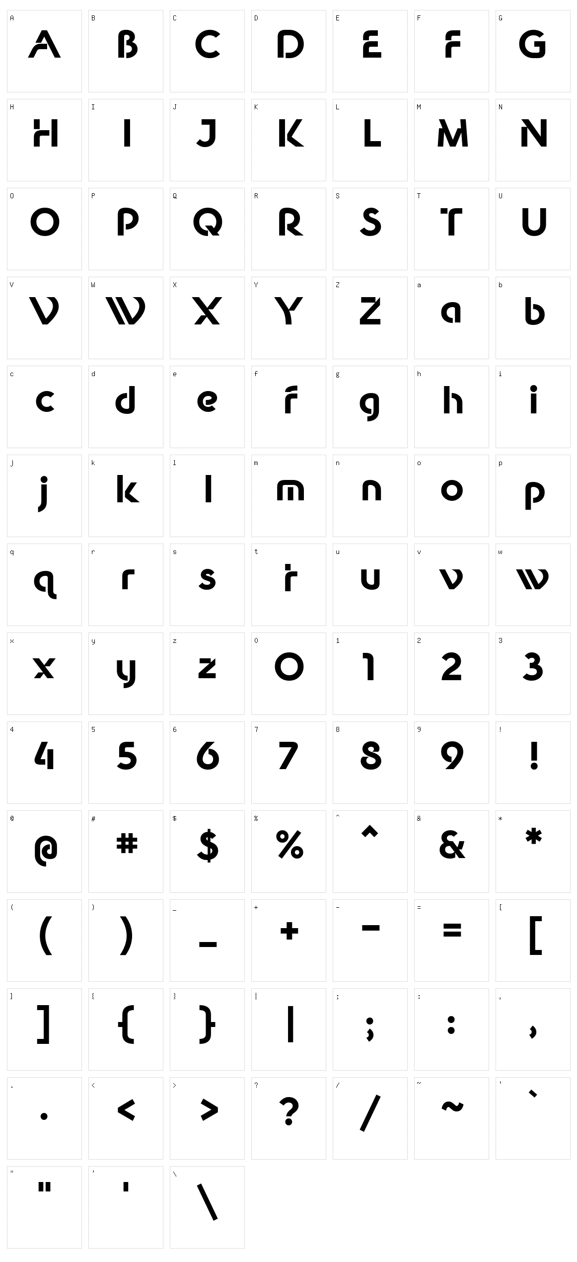 New Shape Character Set