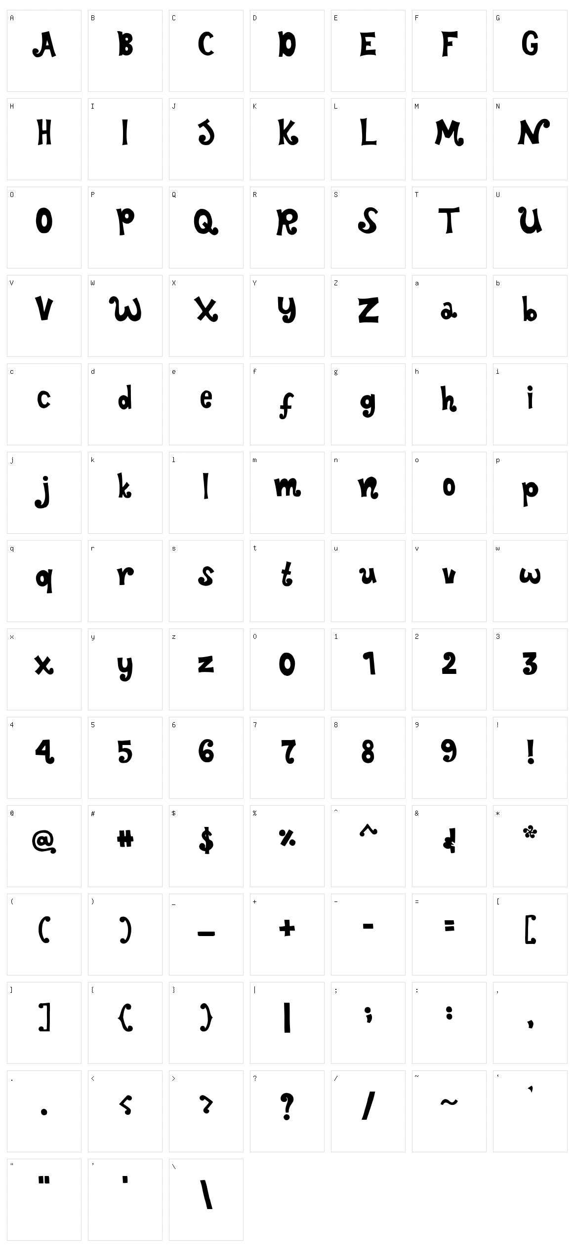 Nimora Character Set