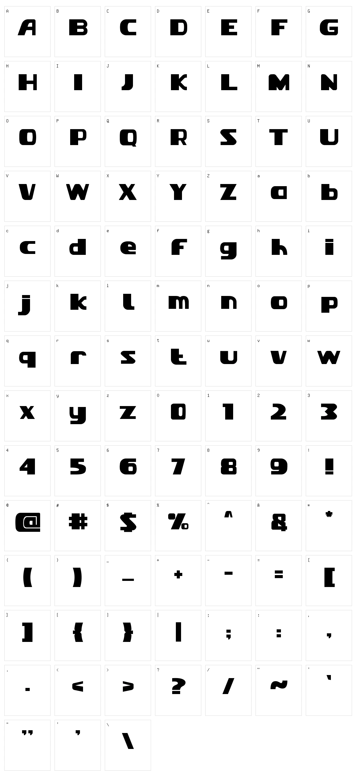 Nomaden Character Set