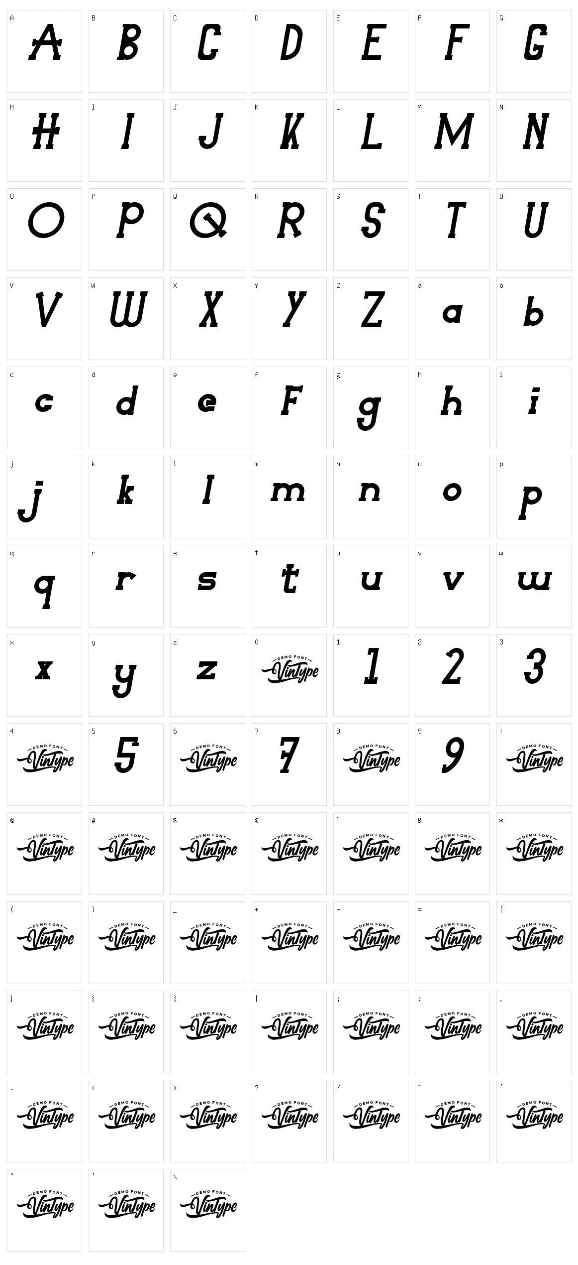 Not Wanted Character Set