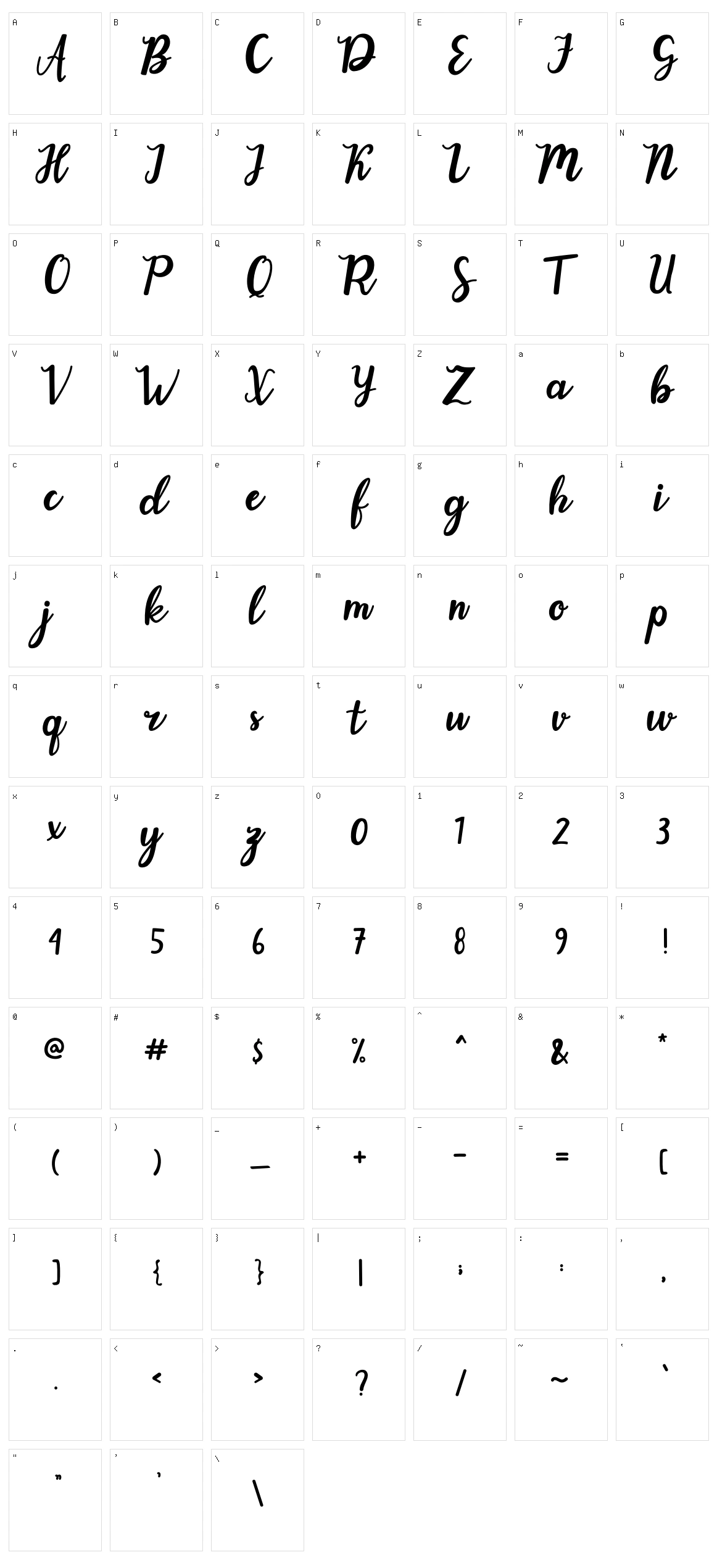 Evergarden Character Set