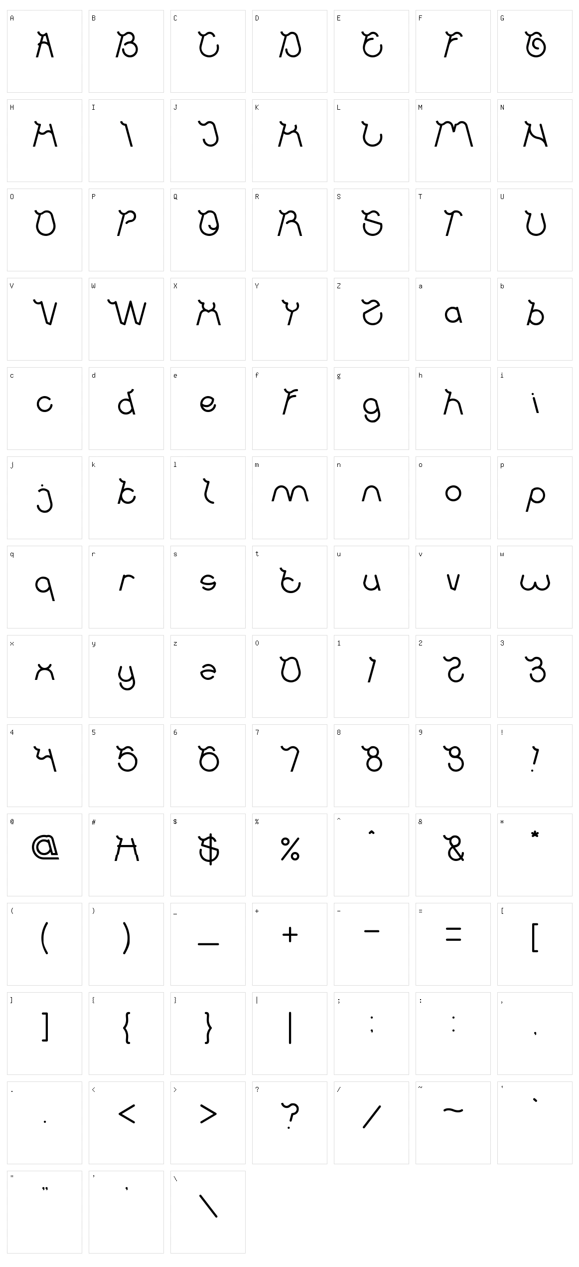 Ocean free Character Set