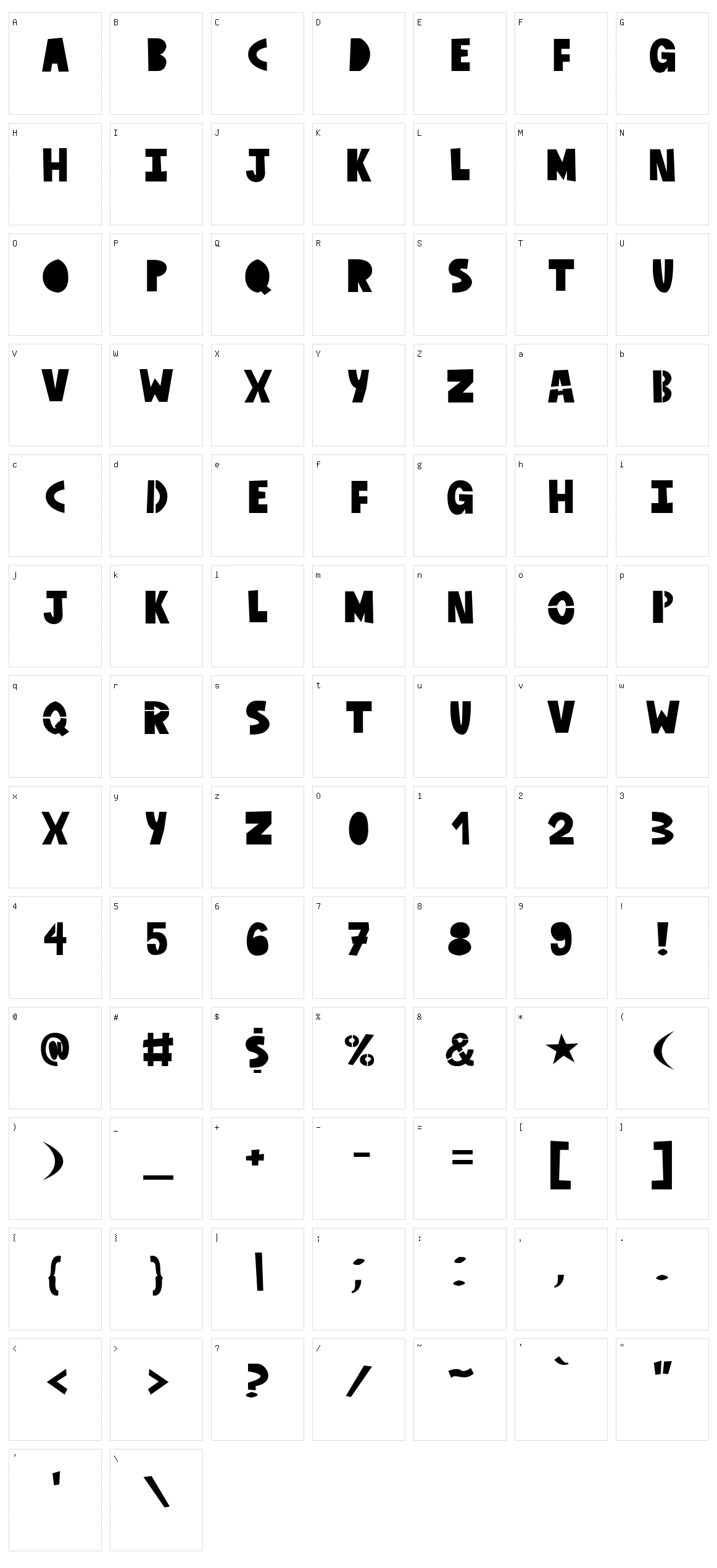 Old Providence Character Set