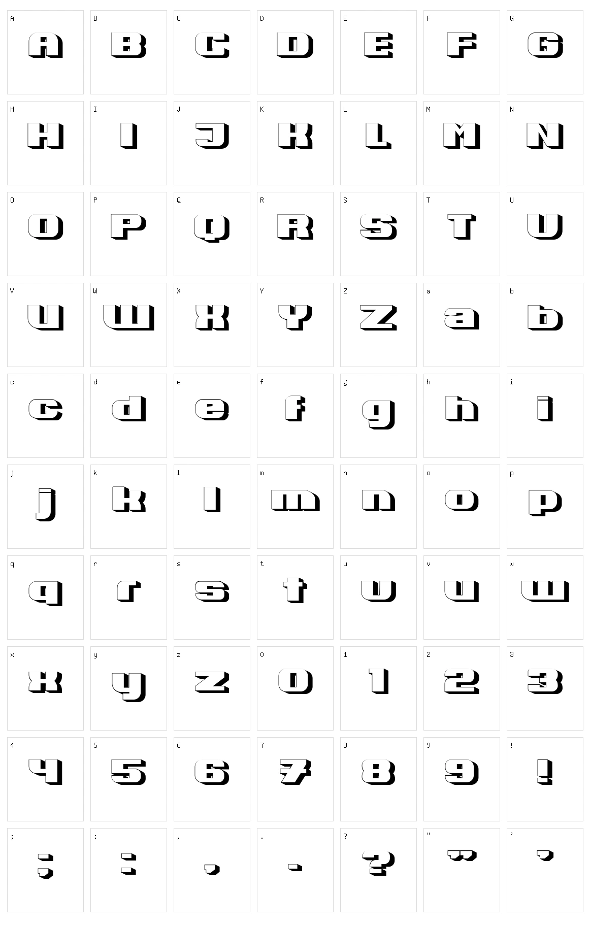 Omsk 3D Character Set