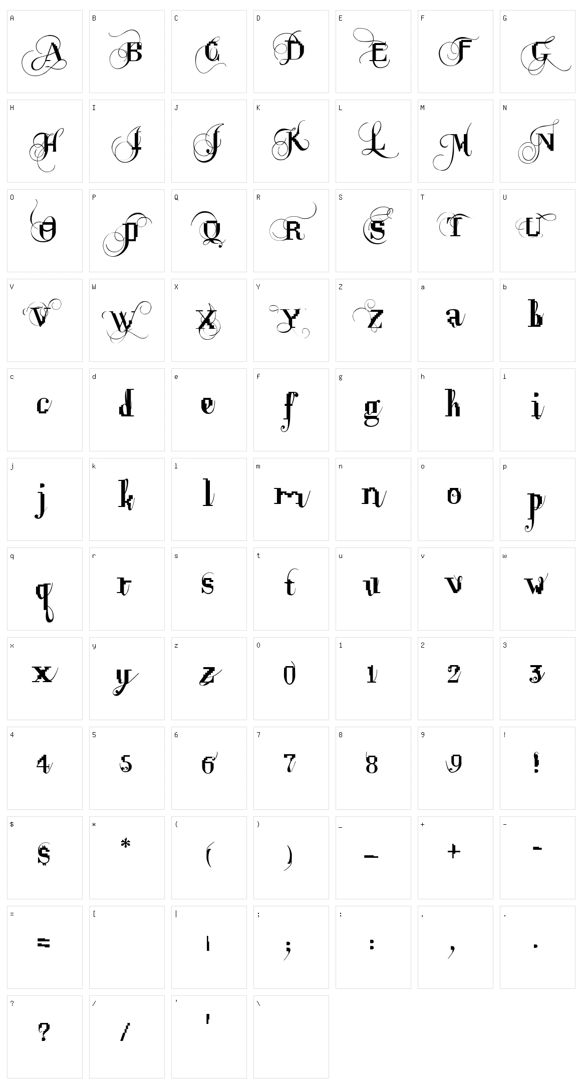 Opux Pix Character Set