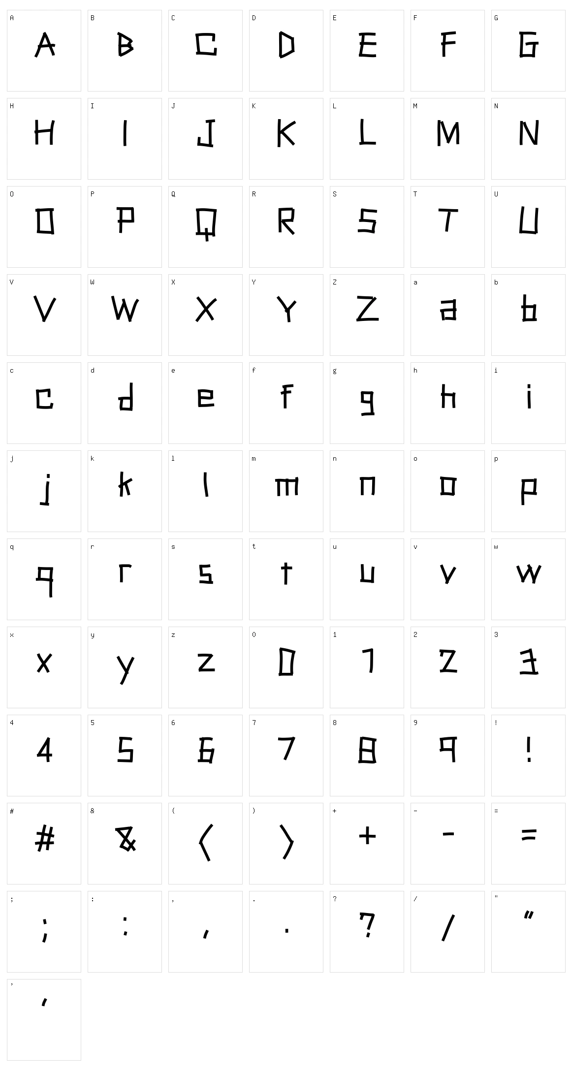 Packing Tape Character Set