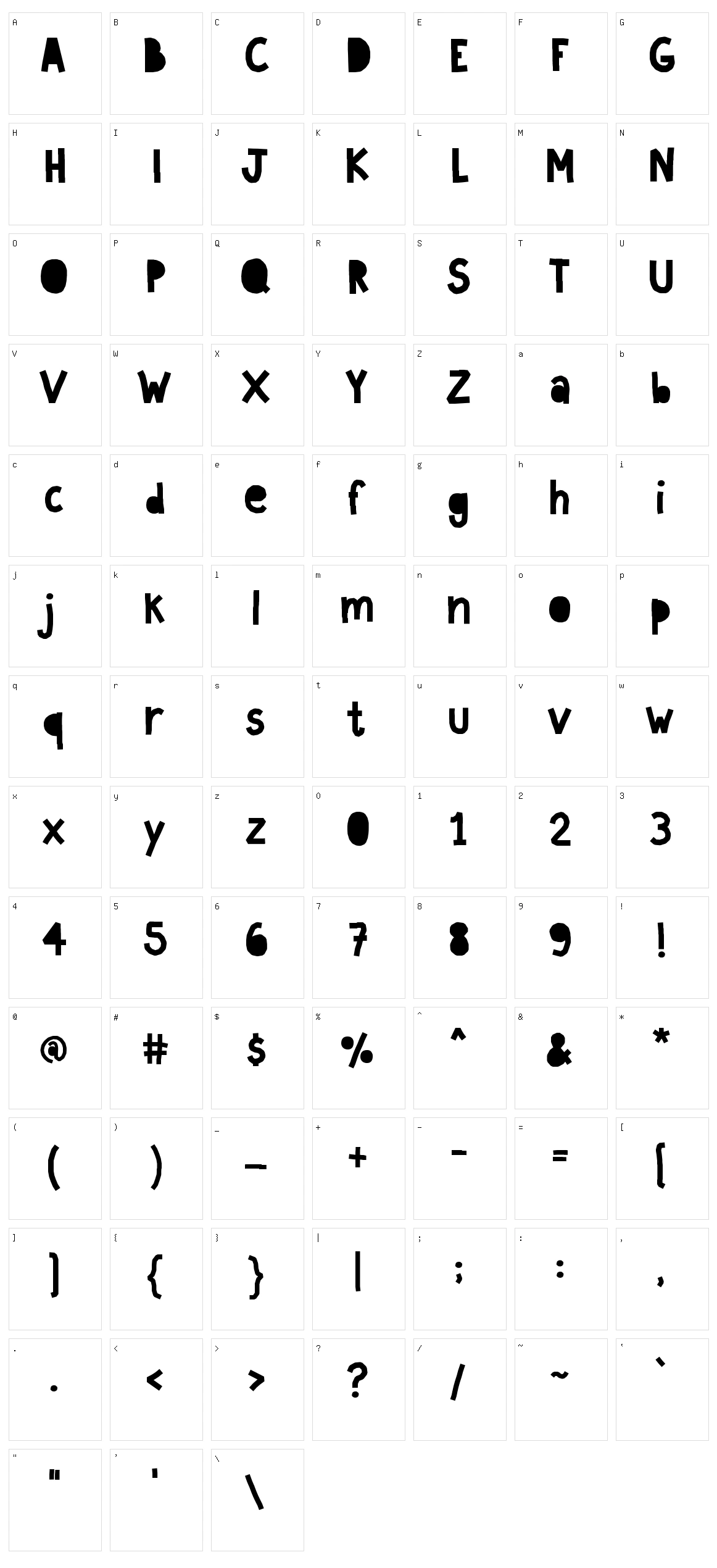 Paperland Character Set