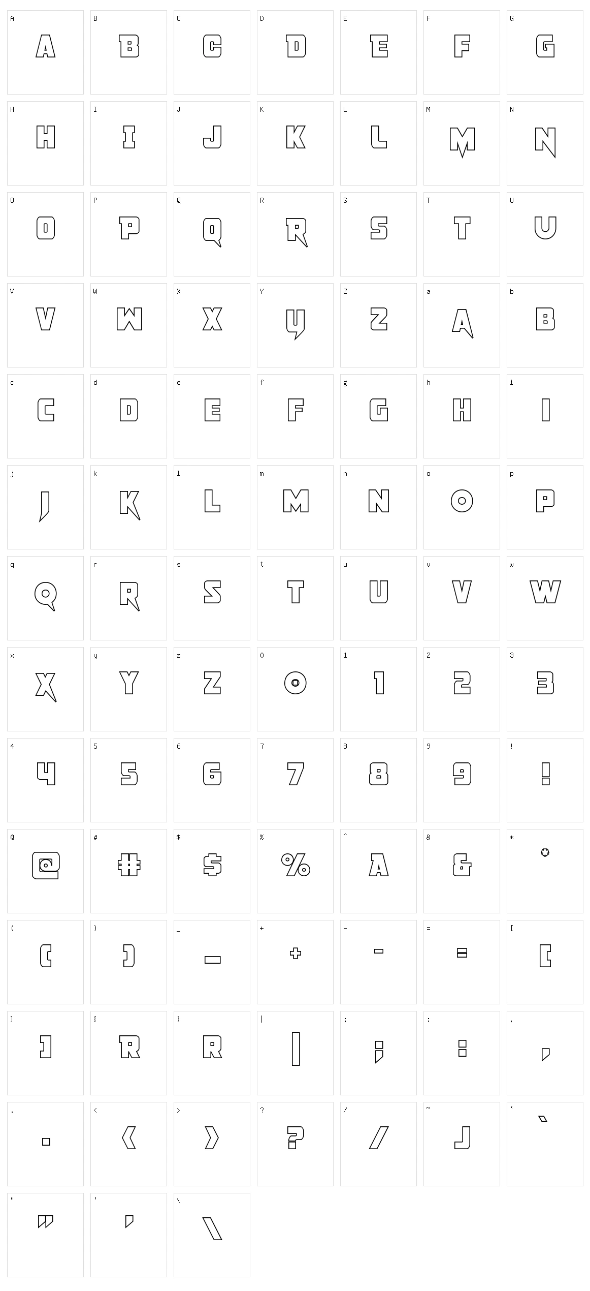 Pistoleer Character Set