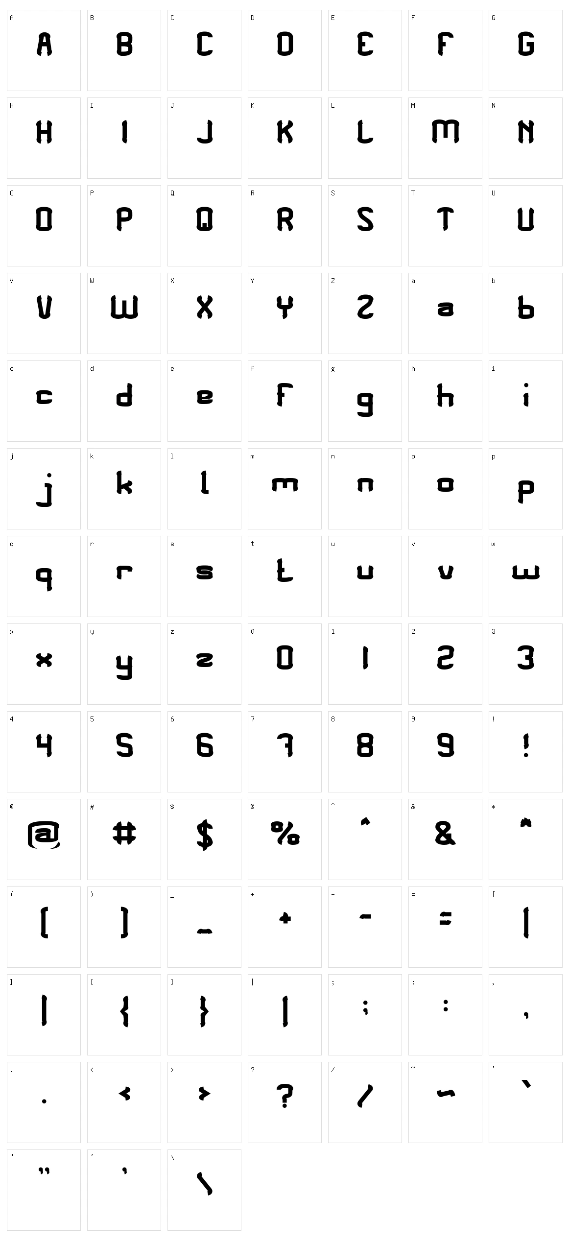 Please Forgive Me Character Set