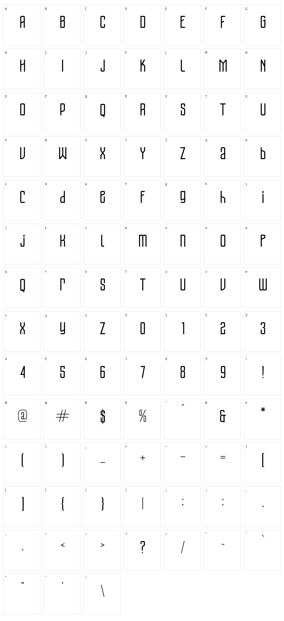 Polaroid Character Set