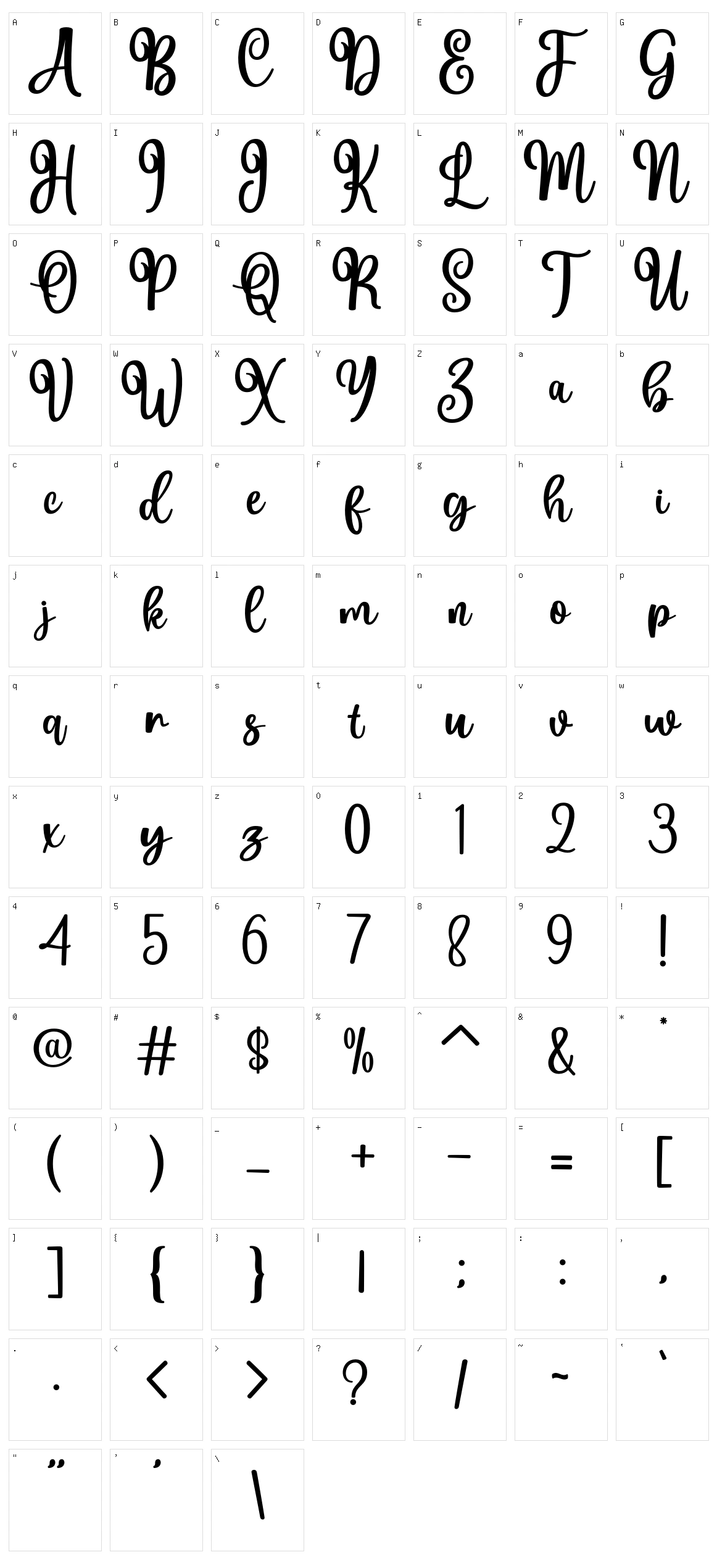 Wednesday Character Set