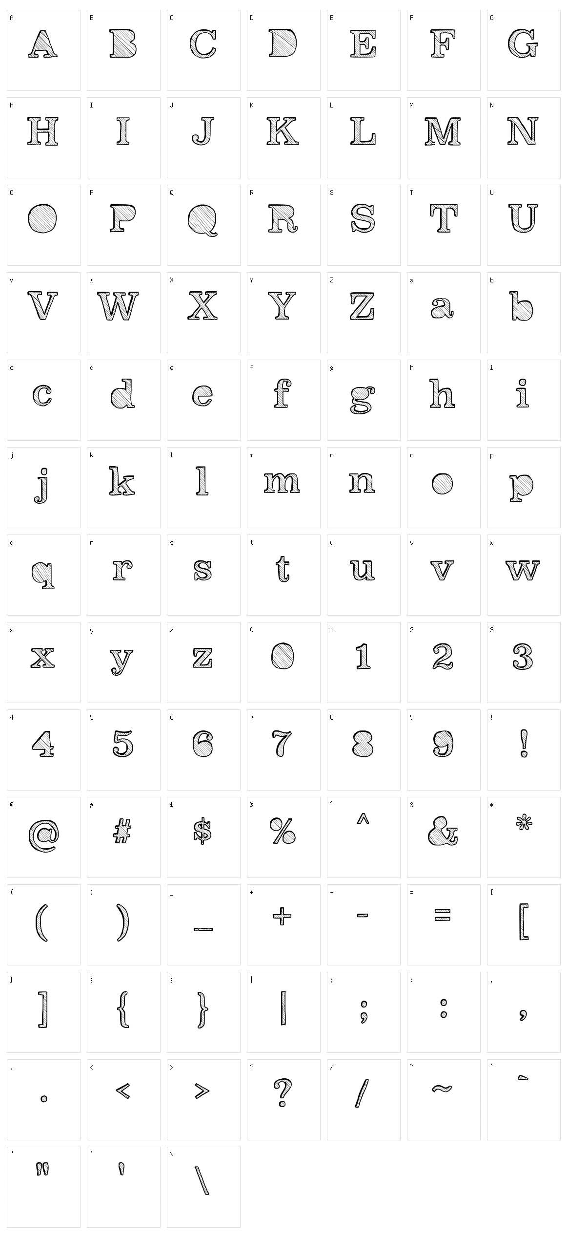 Reckoning Character Set