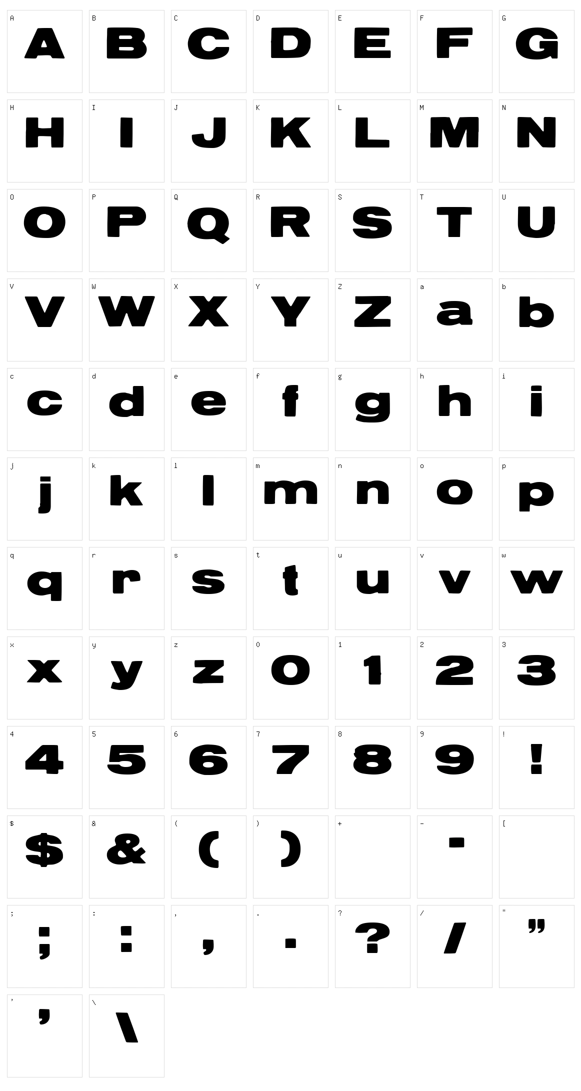 Reservoir Grunge Character Set