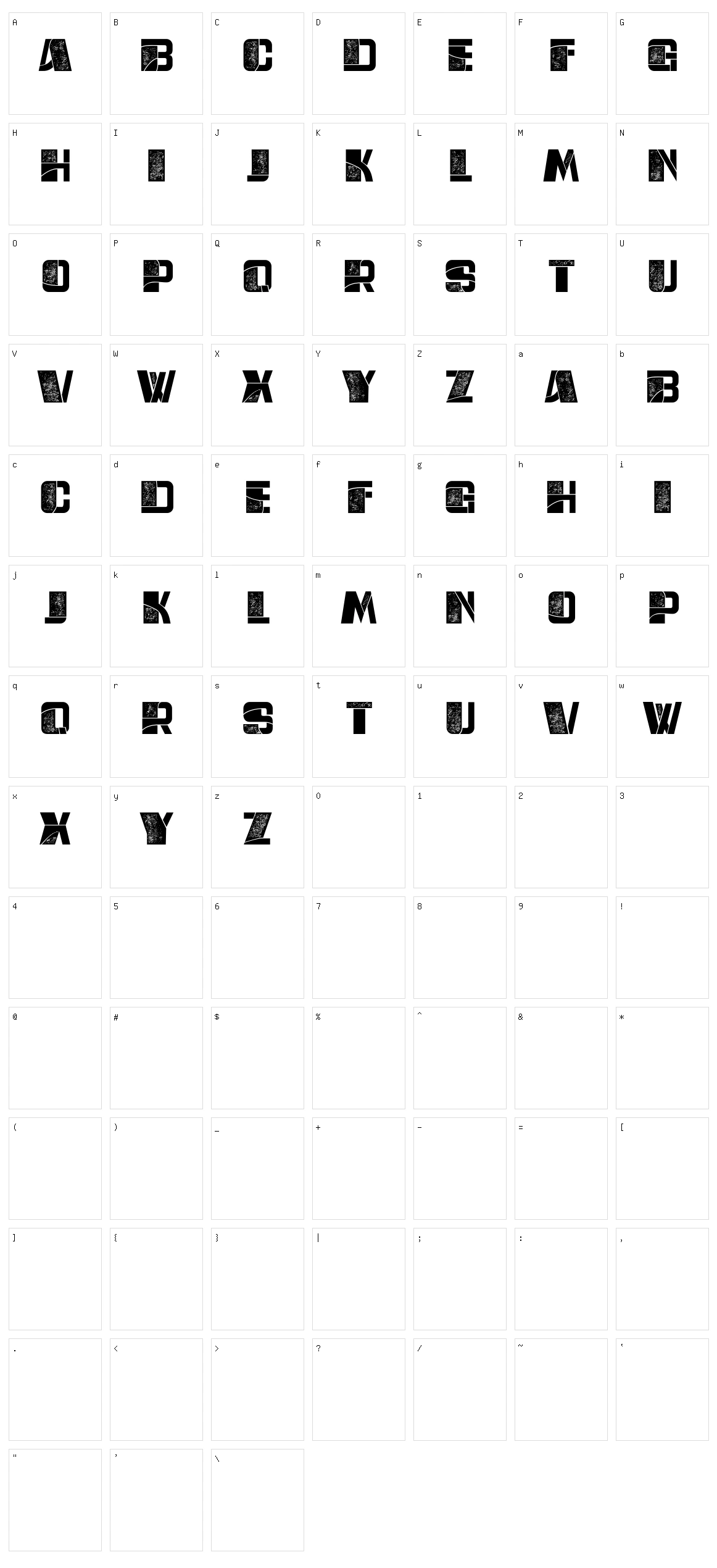 Retro Style Character Set