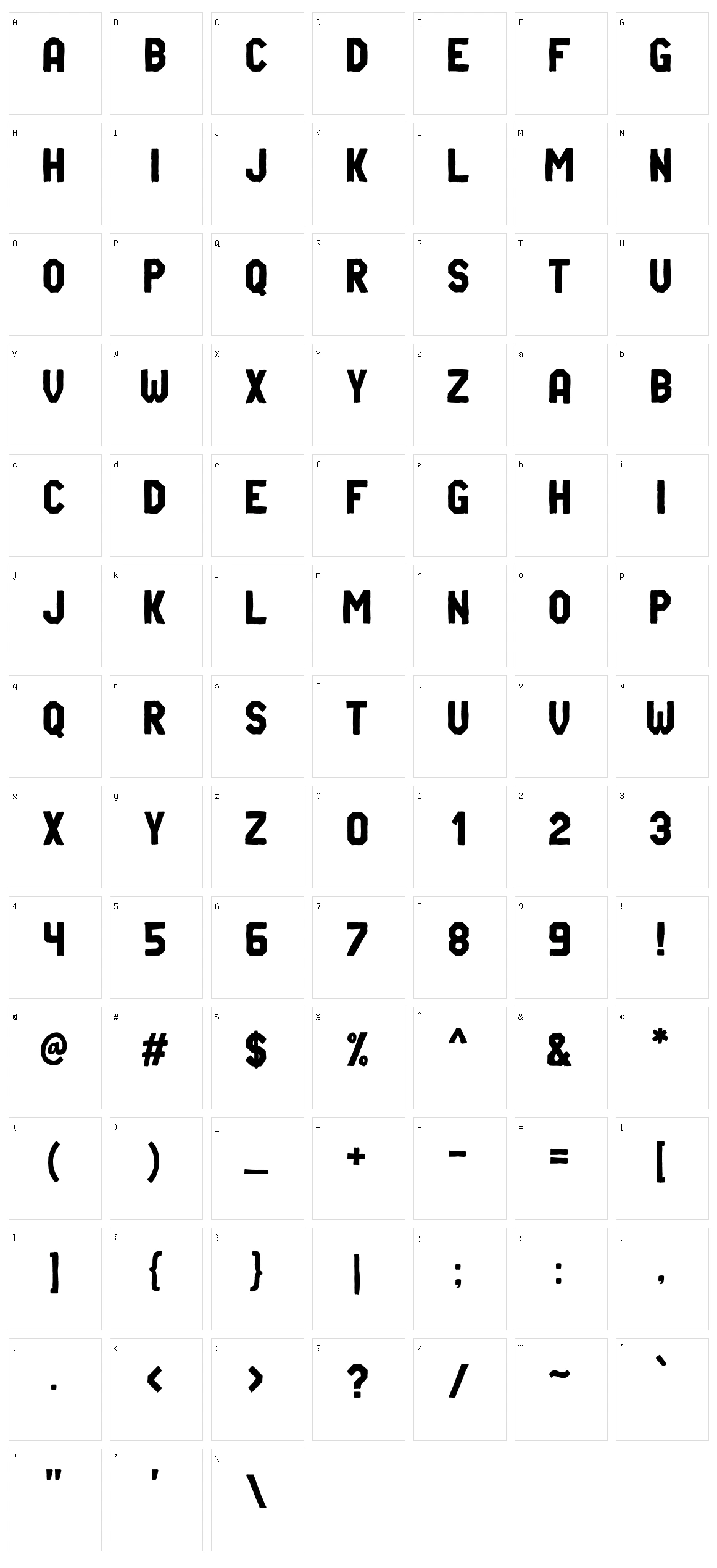 Riverside Sans Character Set